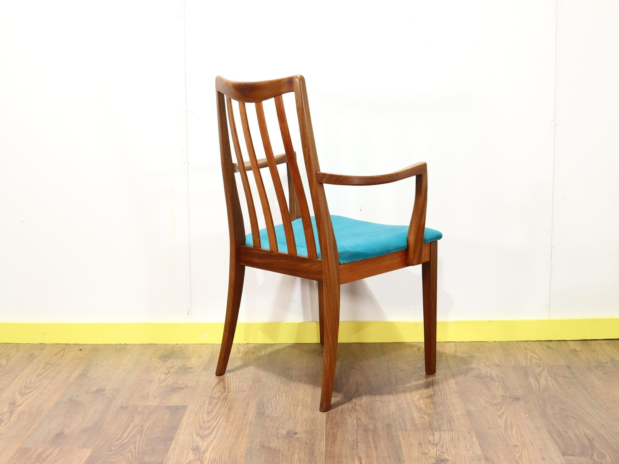 Fabric Mid-Century Modern Dining Chairs by G Plan Brasilia x 6