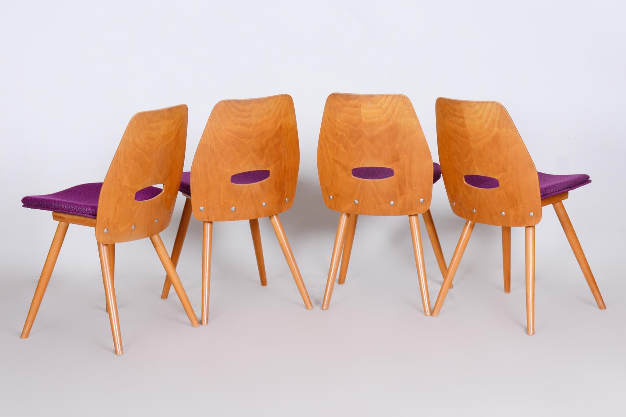 Mid-Century Modern Dining Chairs, Designed by František Jirák for Tatra Nábytok In Good Condition For Sale In Horomerice, CZ