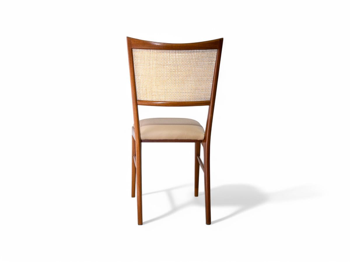 Mid Century Modern Dining Chairs in Hardwood and Cane, Brazil, 1960s For Sale 1