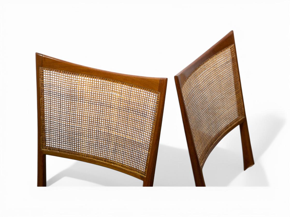 Mid Century Modern Dining Chairs in Hardwood and Cane, Brazil, 1960s For Sale 2