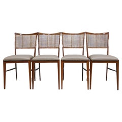 Retro Mid Century Modern Dining Chairs in Hardwood and Cane, Brazil, 1960s