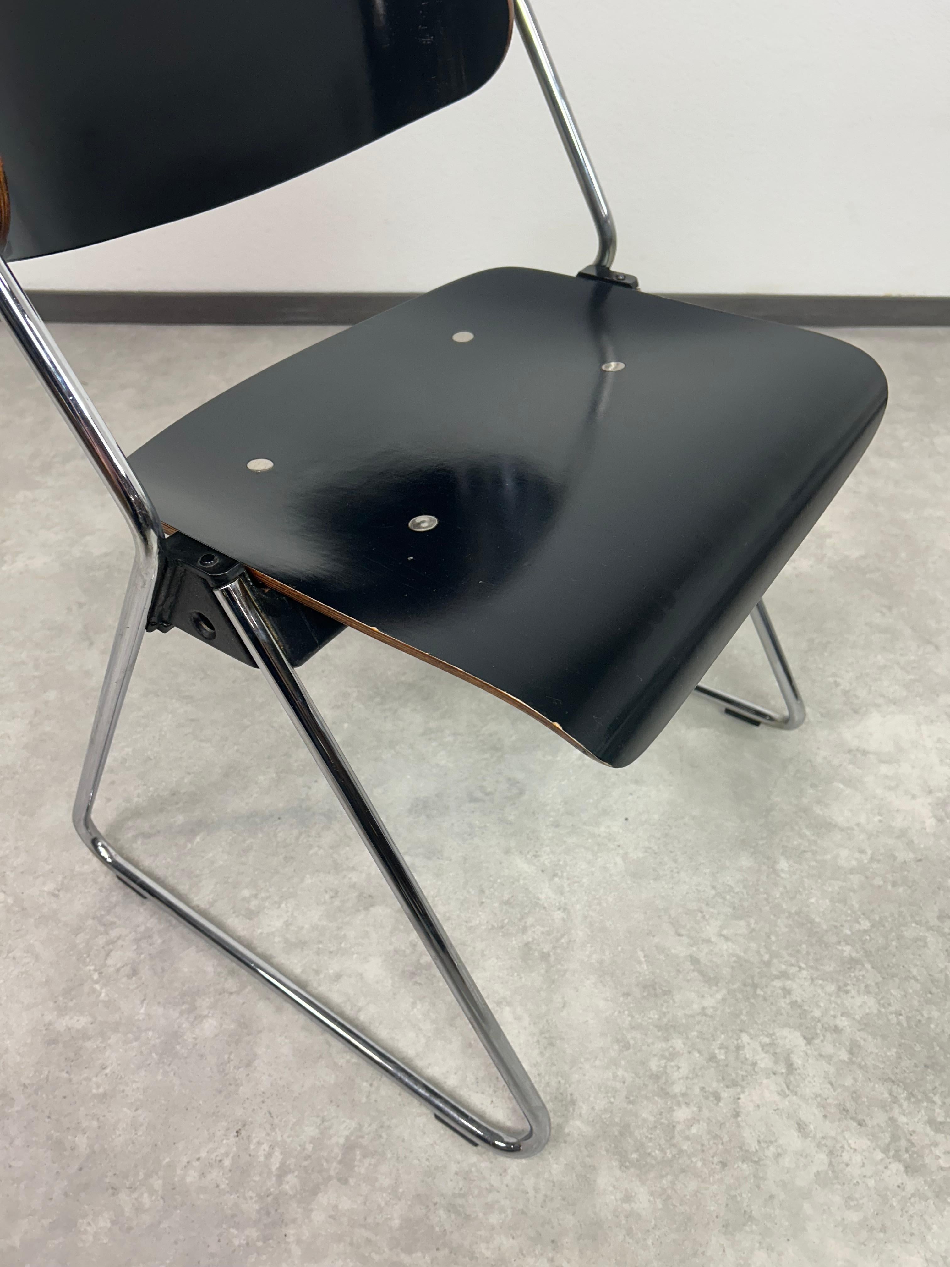 Sillas de comedor modernas de mediados de siglo nº 614/3 de Klaus Franck para Wilkhahn en venta 3