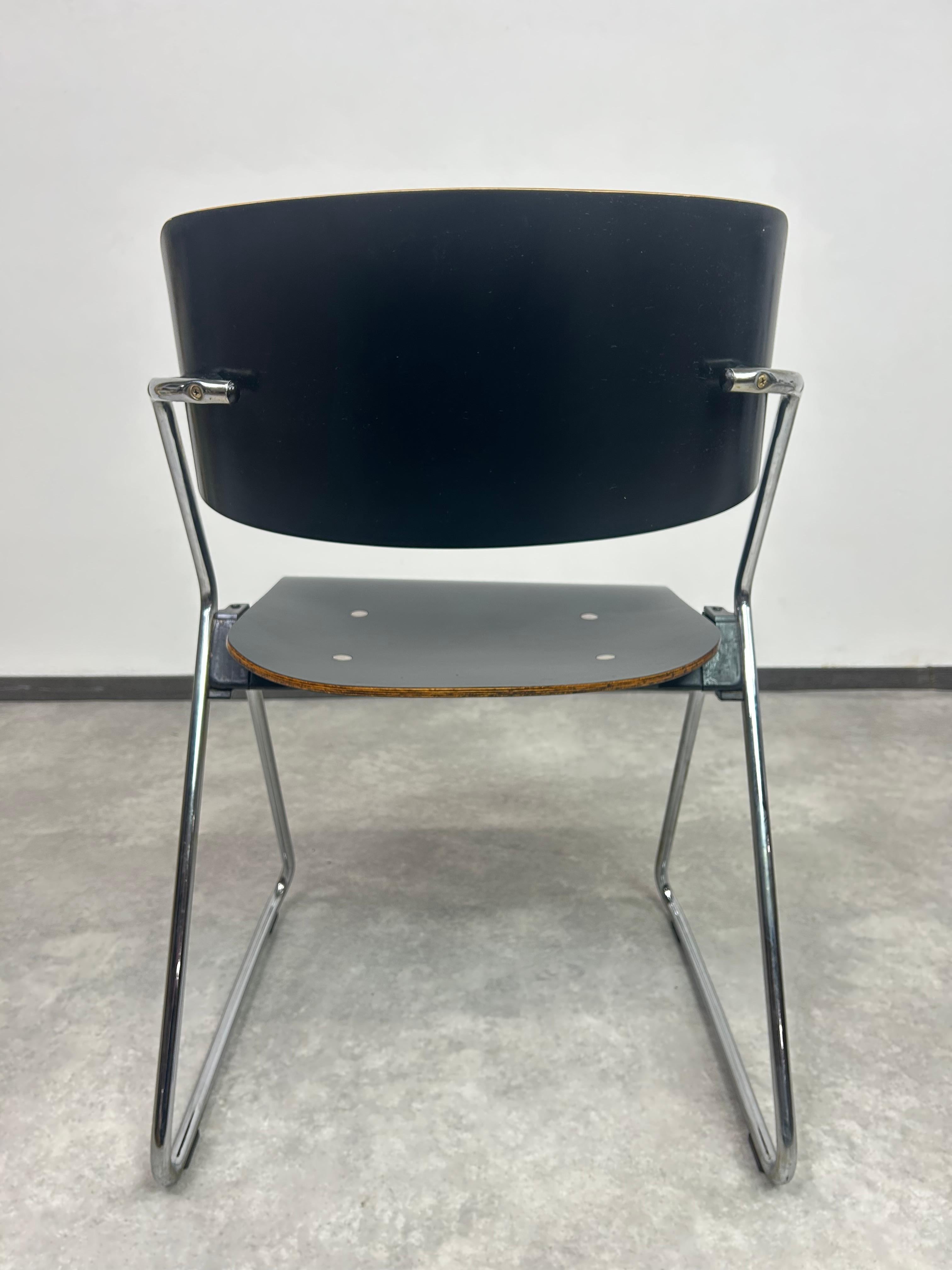 Sillas de comedor modernas de mediados de siglo nº 614/3 de Klaus Franck para Wilkhahn en venta 5