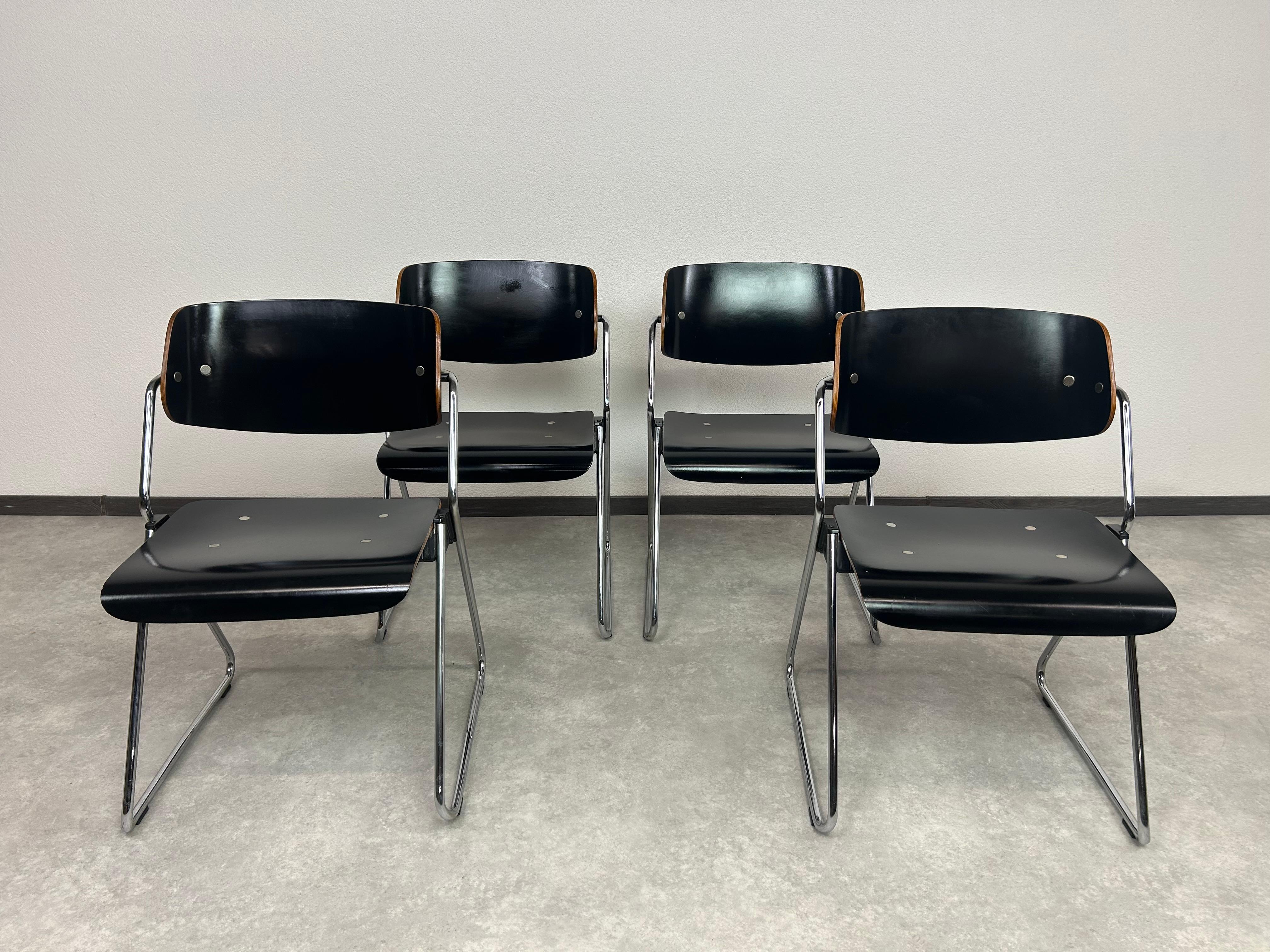 Sillas de comedor modernas de mediados de siglo nº 614/3 de Klaus Franck para Wilkhahn Moderno de mediados de siglo en venta