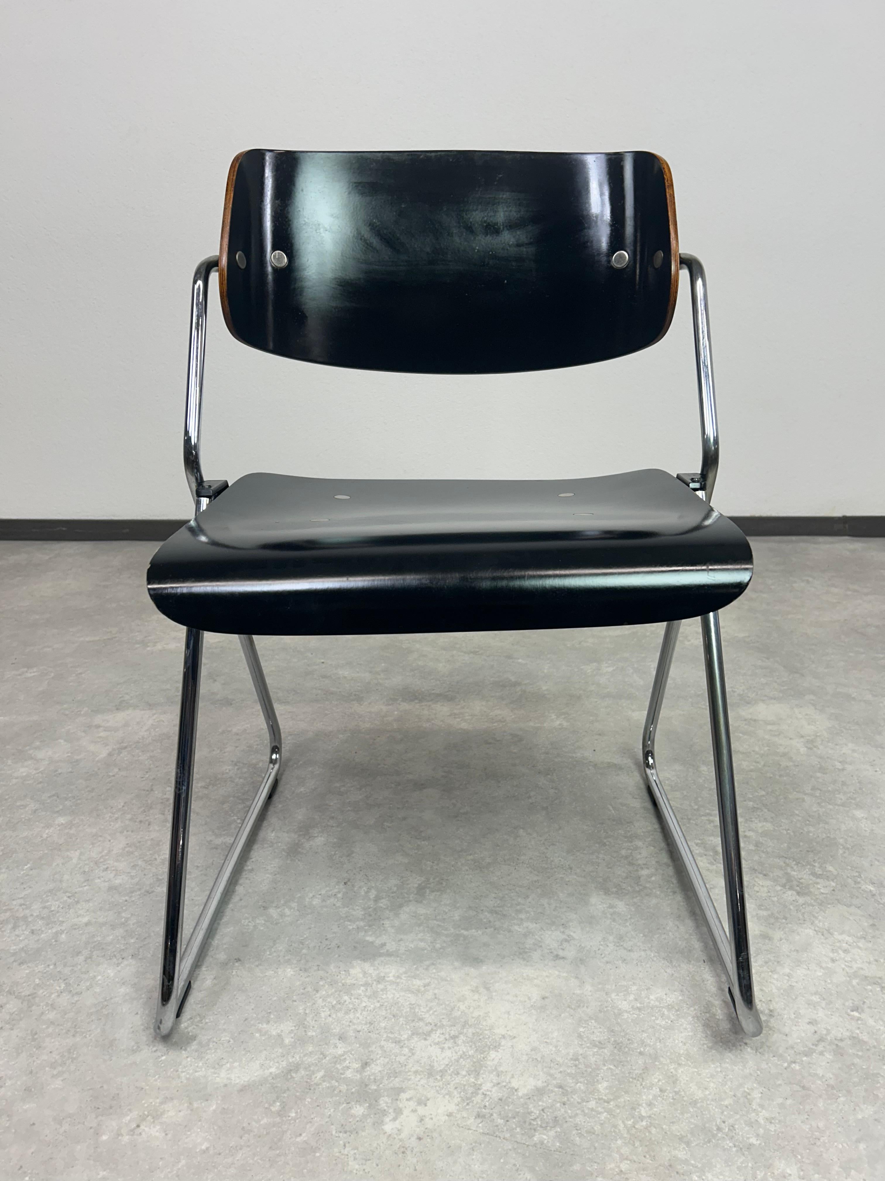 Sillas de comedor modernas de mediados de siglo nº 614/3 de Klaus Franck para Wilkhahn finales del siglo XX en venta