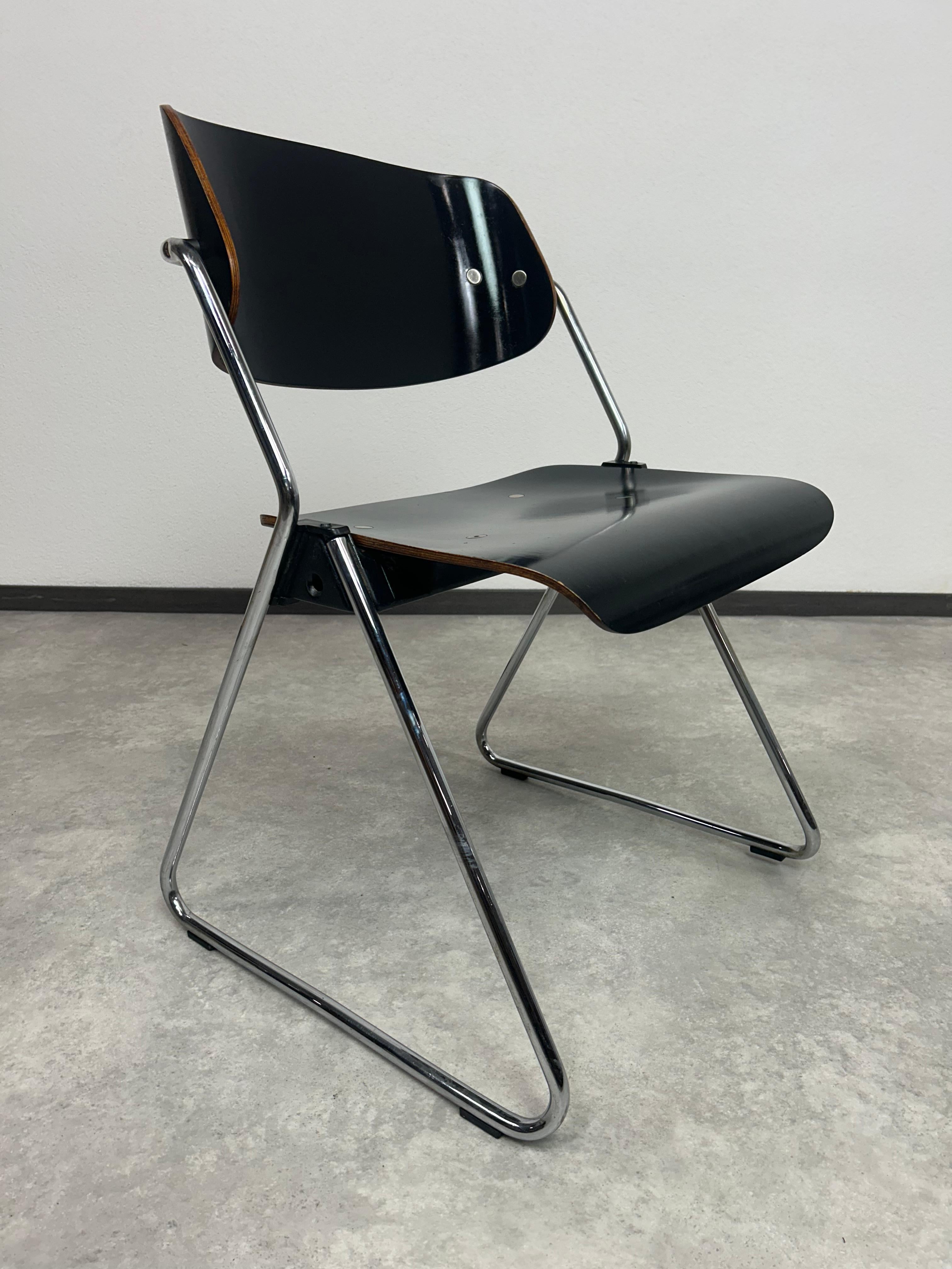 Sillas de comedor modernas de mediados de siglo nº 614/3 de Klaus Franck para Wilkhahn en venta 1