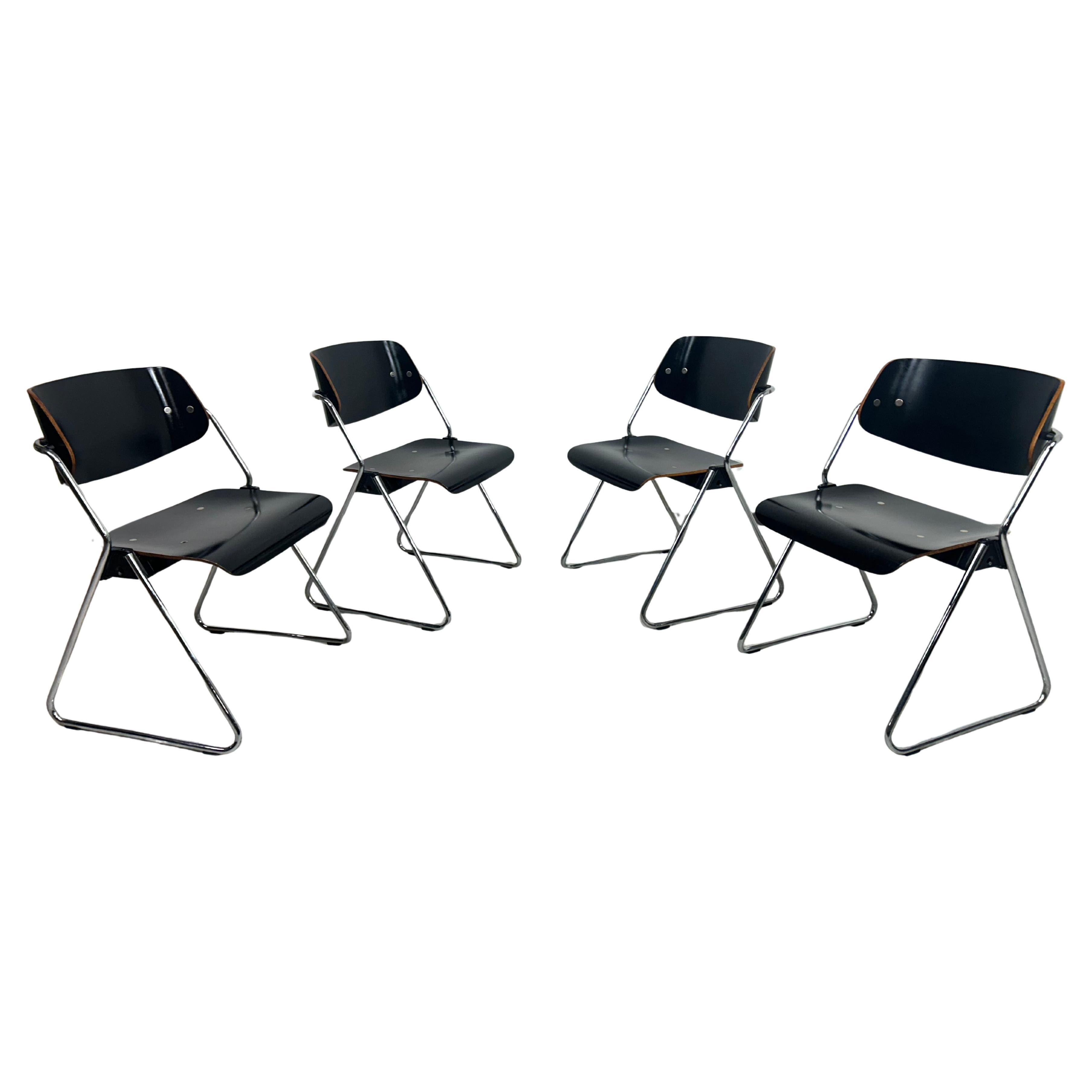 Sillas de comedor modernas de mediados de siglo nº 614/3 de Klaus Franck para Wilkhahn en venta