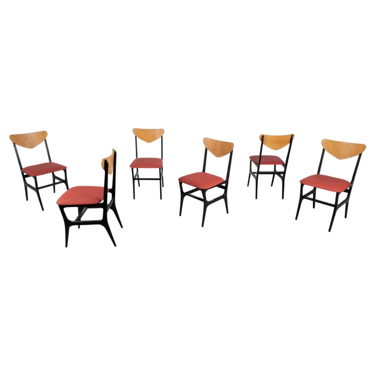 Mid Century Modern Dining Chairs, Set of 6 - 1950s For Sale