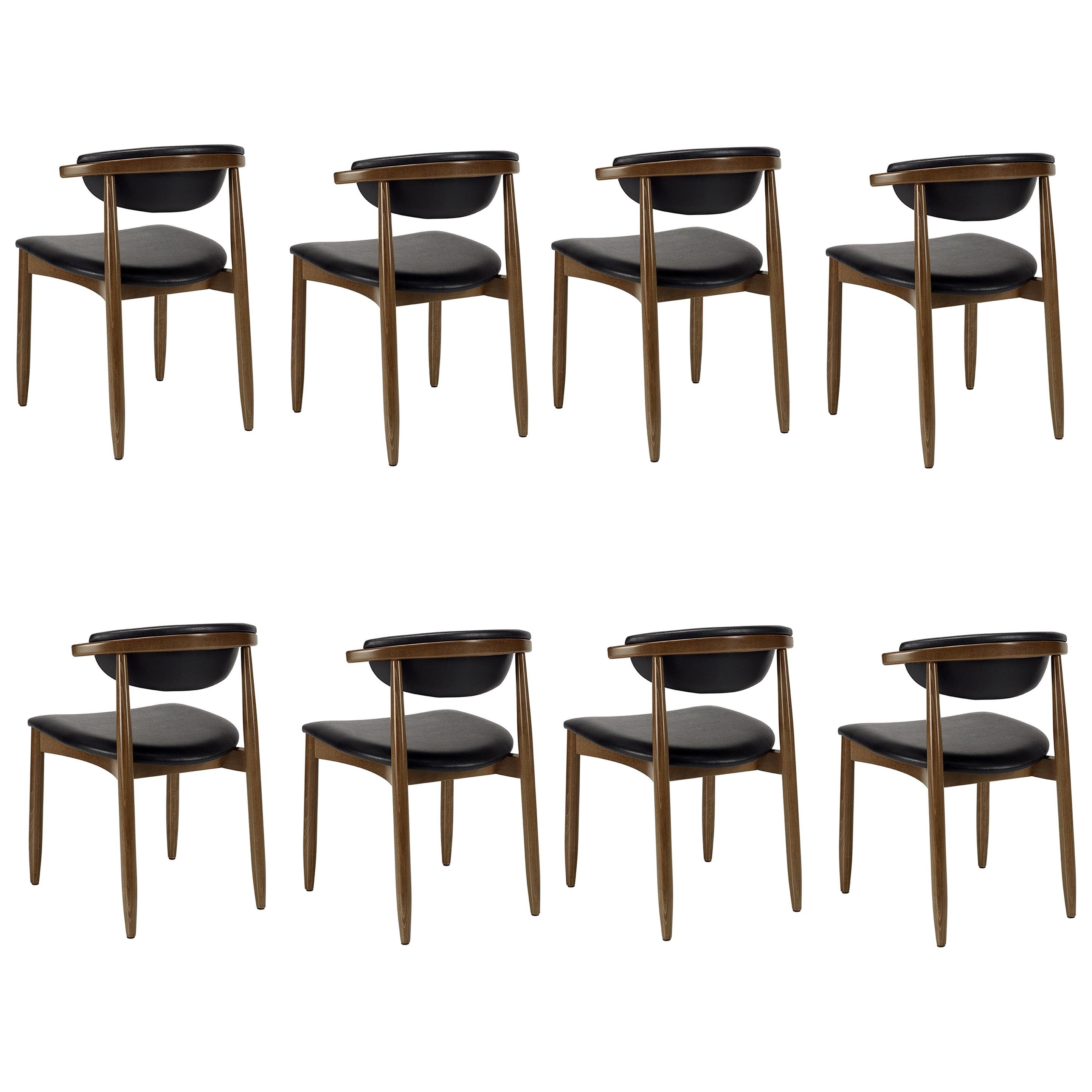 Mid-Century Modern Dining Chairs Set of 8