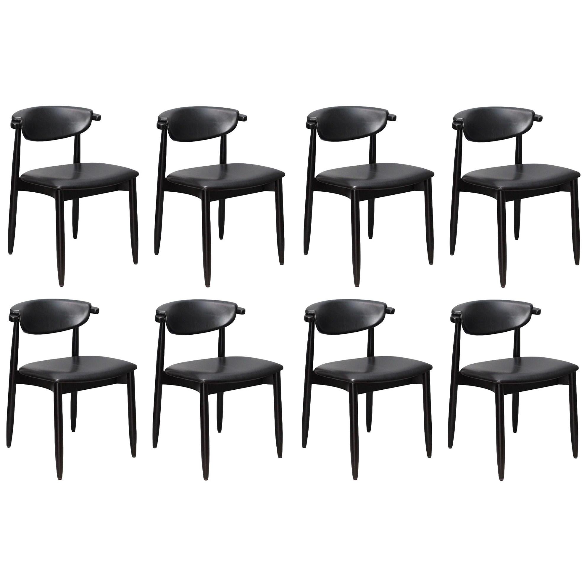 Mid-Century Modern Dining Chairs, Set of 8 For Sale