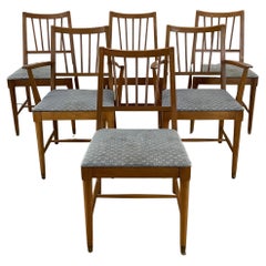 Retro Mid-Century Modern Dining Chairs- Set of Six