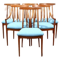 Mid-Century Modern Dining Chairs x 6 by A. Younger