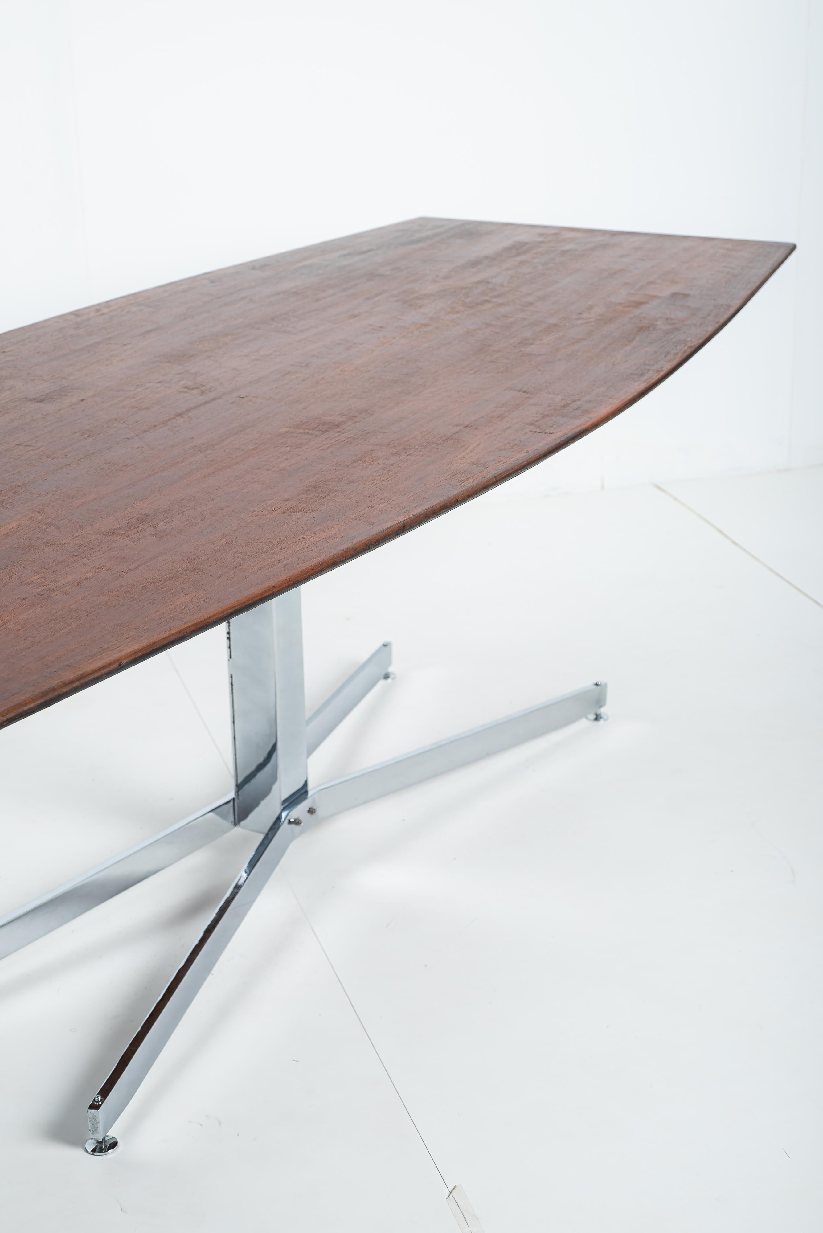 Mid-Century Modern Dining/ Conference Table by Forma S.A., Brazil, 1950s For Sale 6