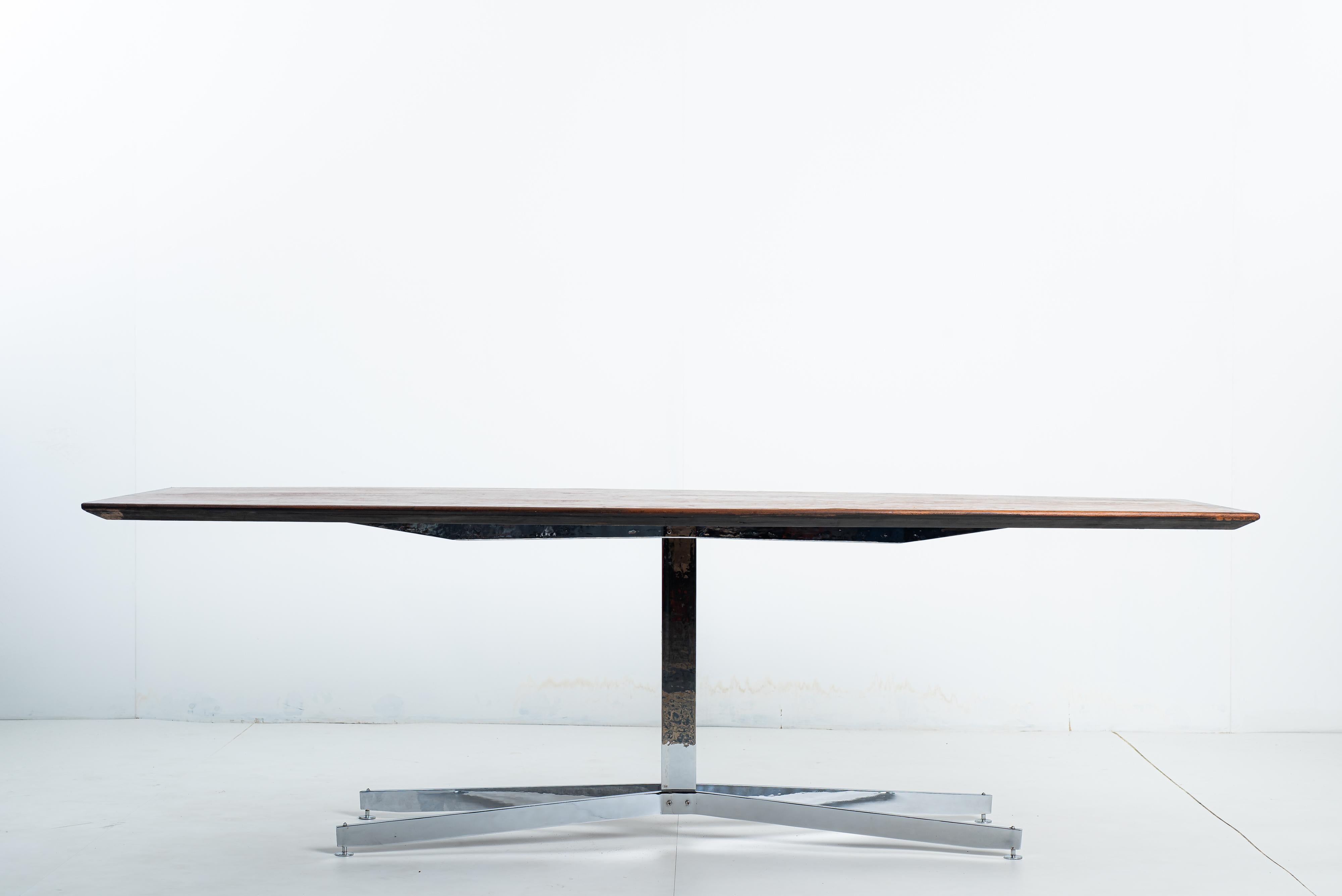 Brazilian Mid-Century Modern Dining/ Conference Table by Forma S.A., Brazil, 1950s For Sale