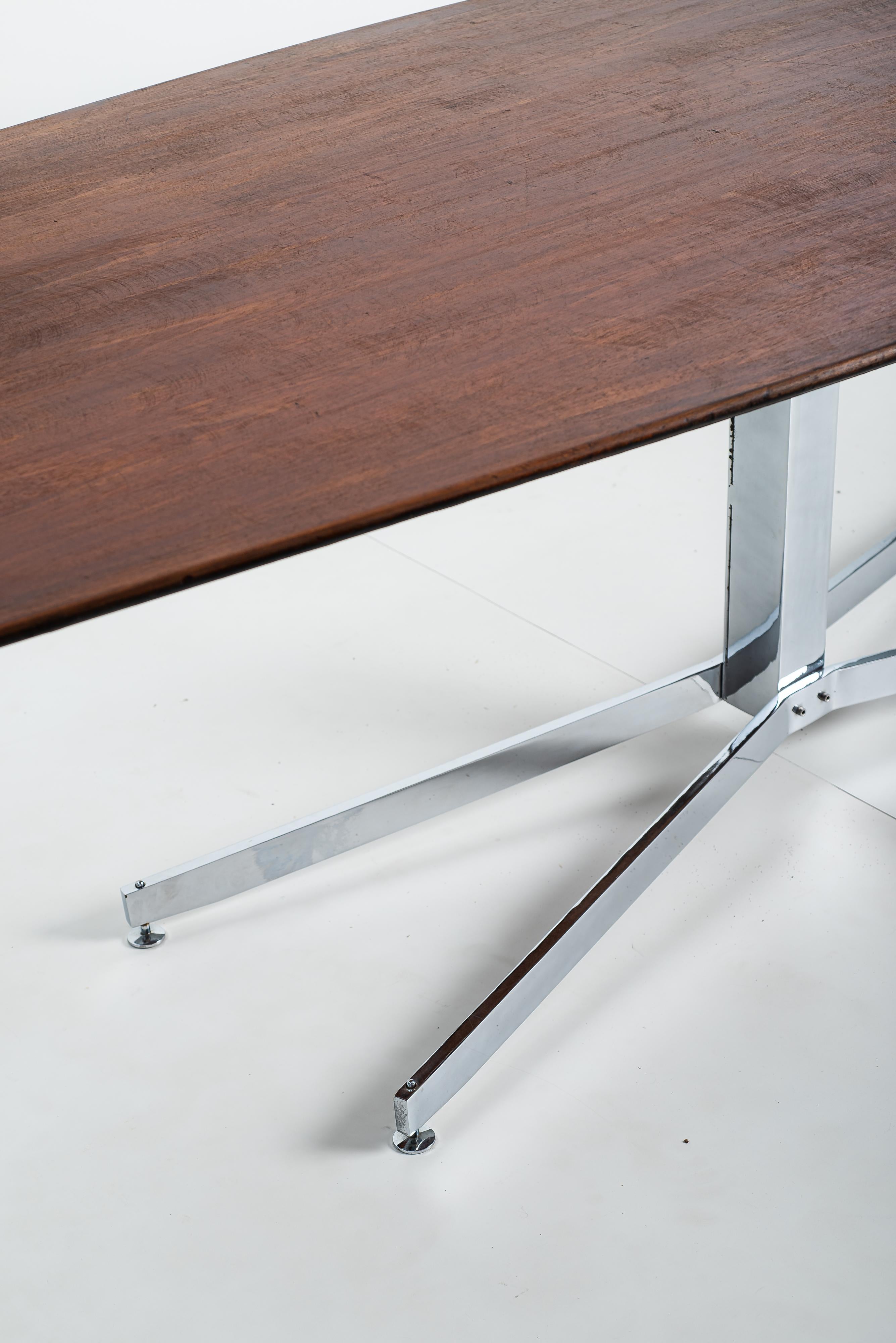 Mid-Century Modern Dining/ Conference Table by Forma S.A., Brazil, 1950s For Sale 1