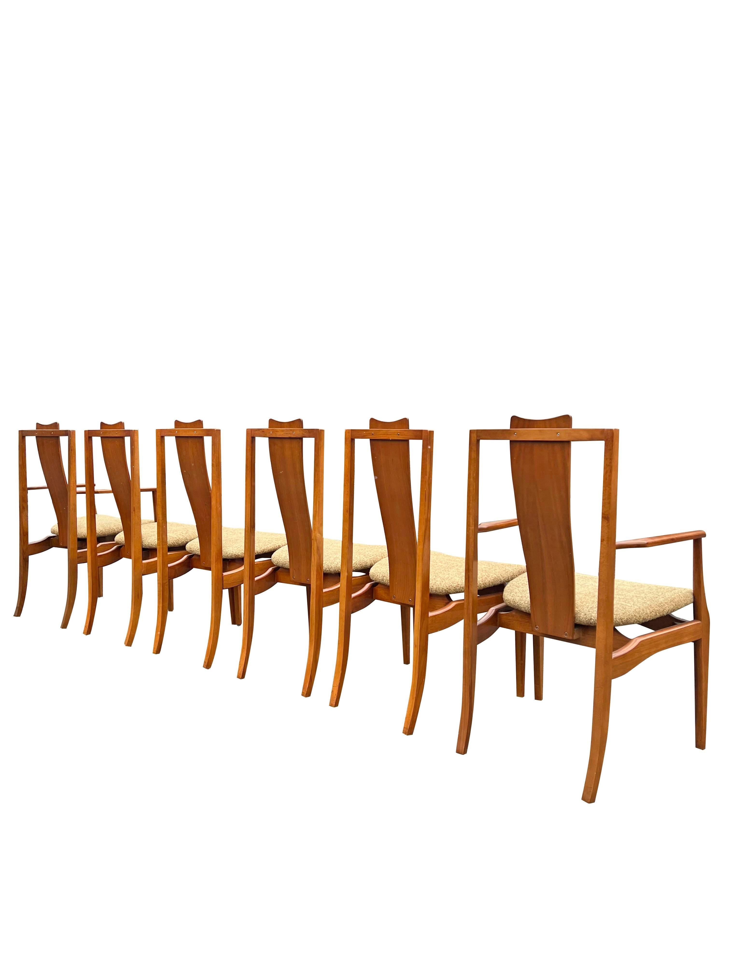Sillas Flotantes de Comedor Modernas de Mitad de Siglo Juego de 6 en venta 3