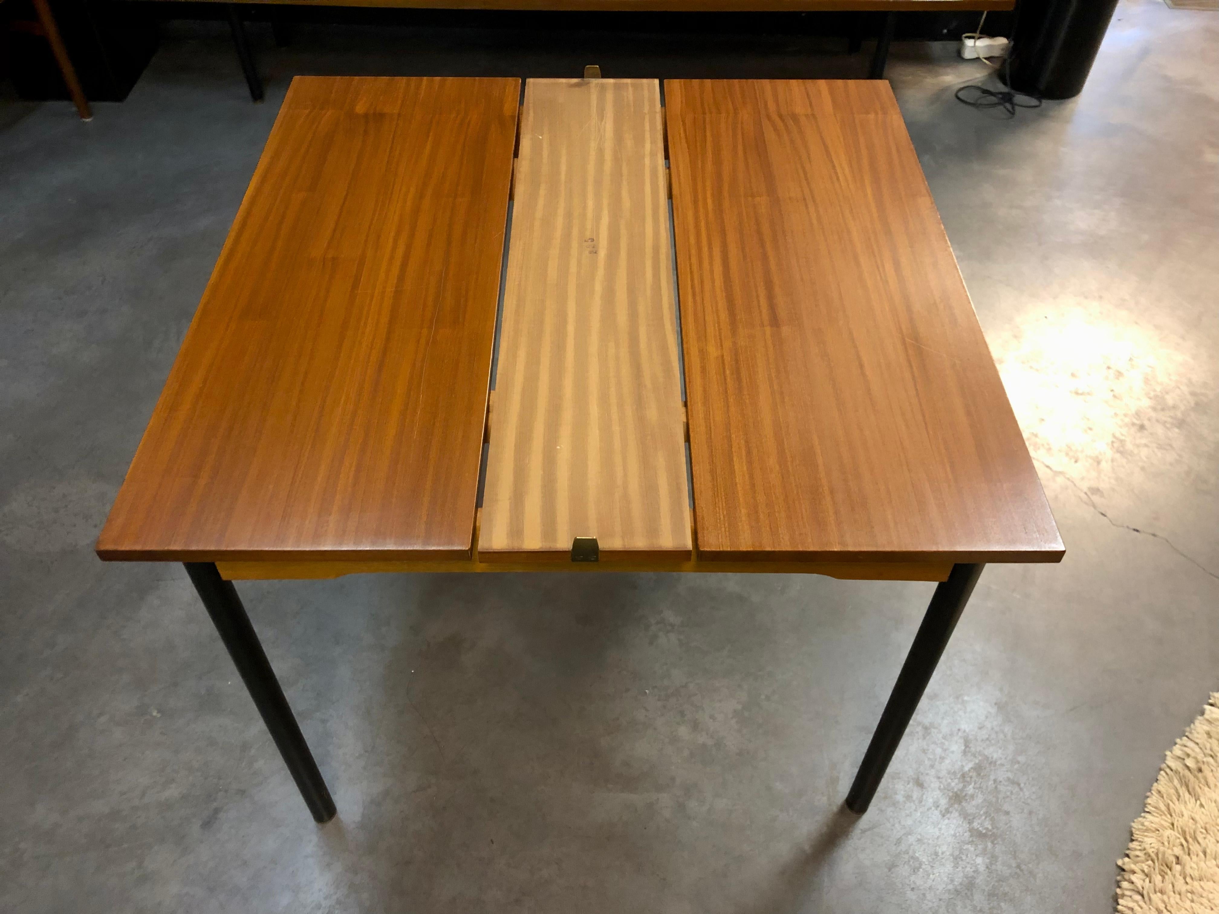 Wood Mid century modern dining or gaming table For Sale
