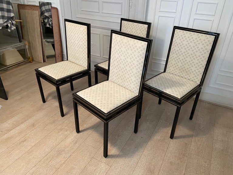 20th Century Mid-Century Modern Dining Room Chairs by Pierre Vandel, France 1970s Set of 4+2 For Sale