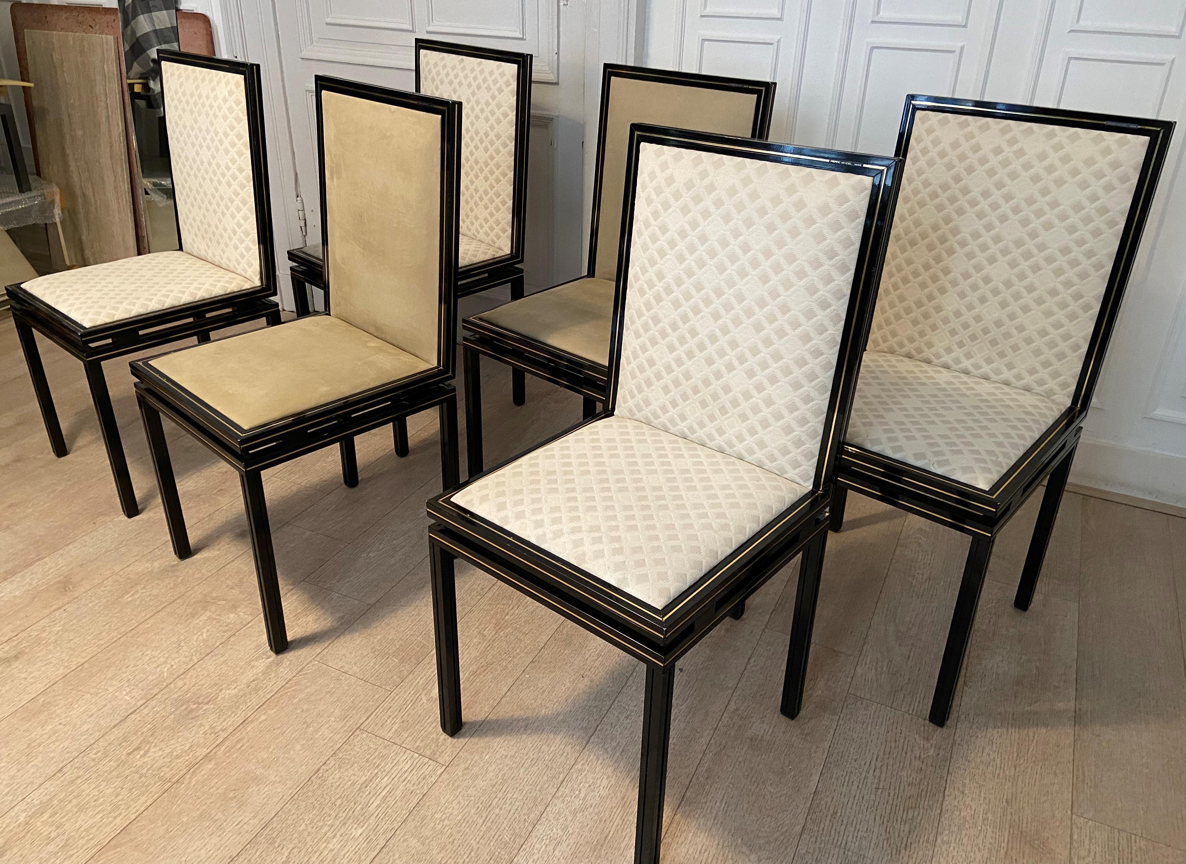 Mid-Century Modern Dining Room Chairs by Pierre Vandel, France 1970s Set of 4+2 For Sale 1