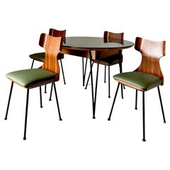 Mid Century Modern Dining Room Set, Carlo Ratti, Italien 1950er Jahre