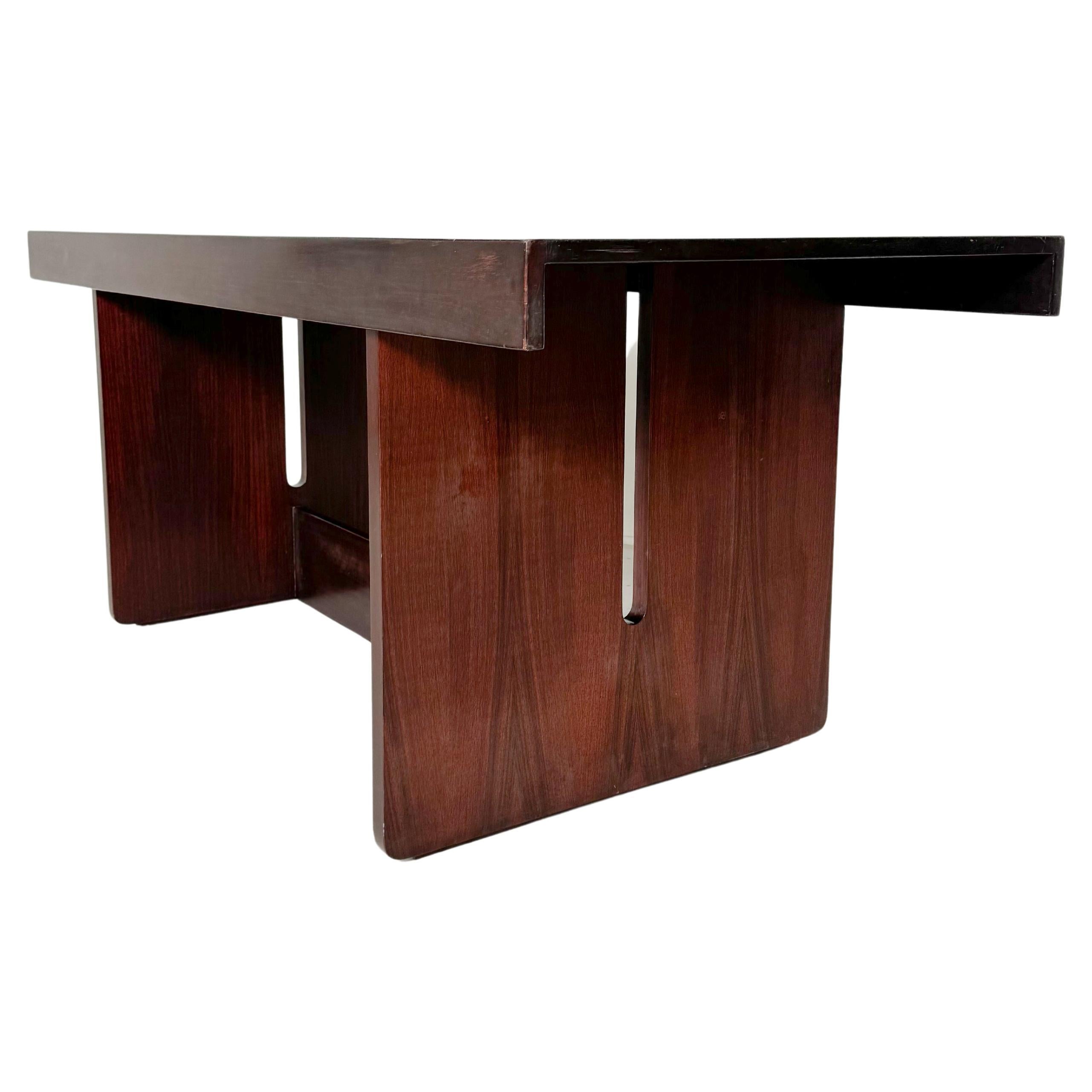 Mid-Century Modern Dining Room Table, Wood, Italian, 1960s For Sale