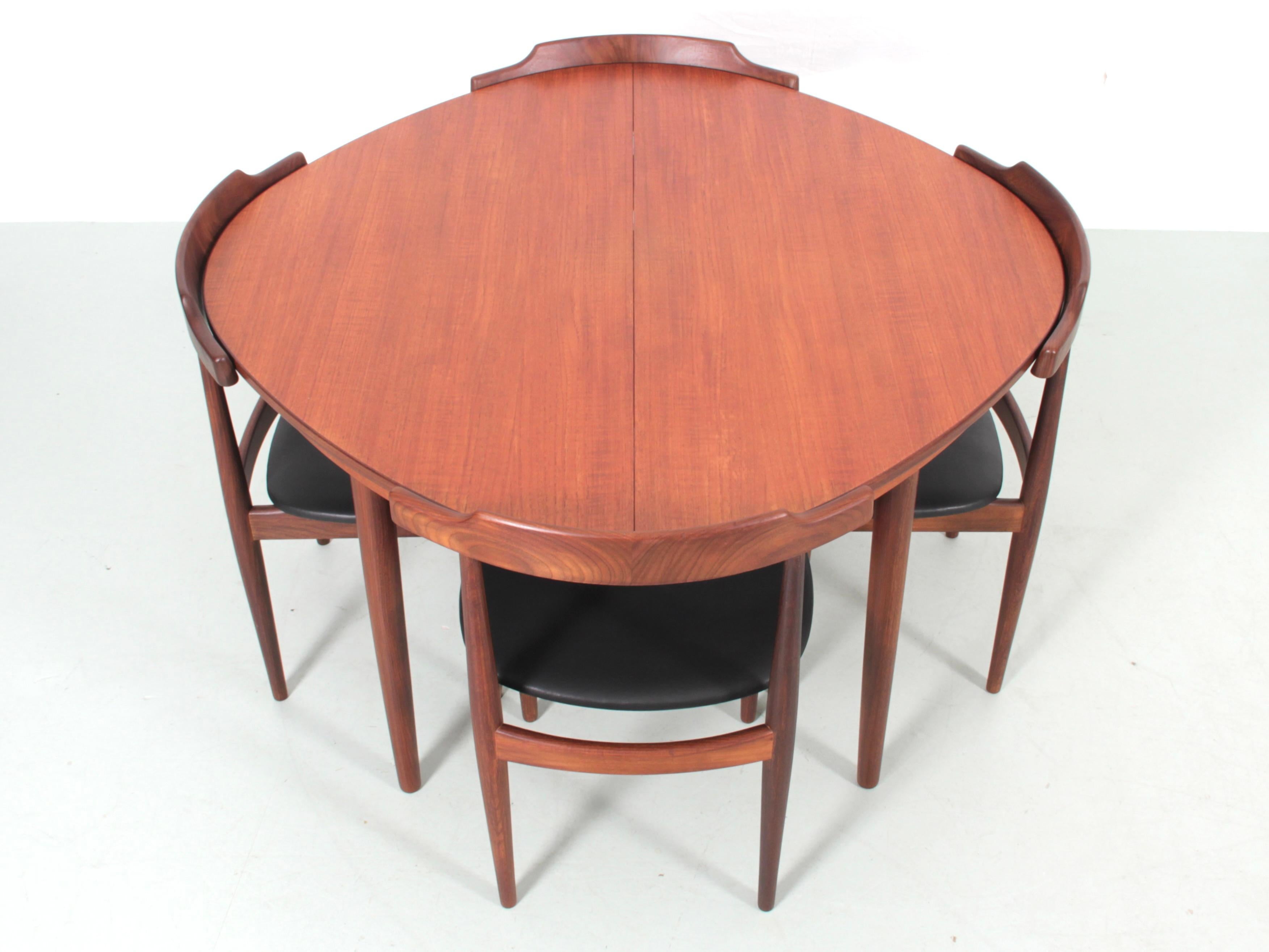Scandinave moderne Ensemble de salle à manger de style moderne du milieu du siècle par Hans Olsen pour Frem Rojle. en vente
