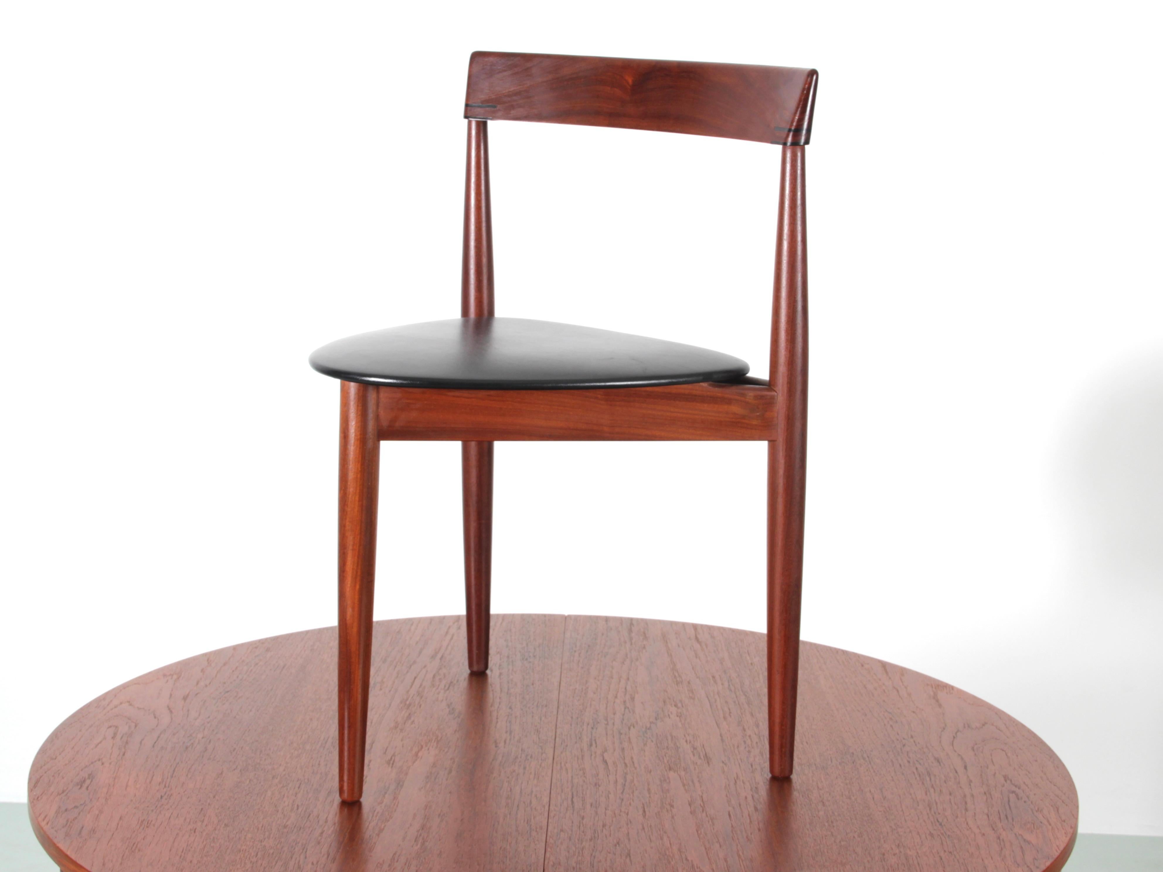 Leather Mid-Century Modern dining set by Hans Olsen for Frem Rojle.
