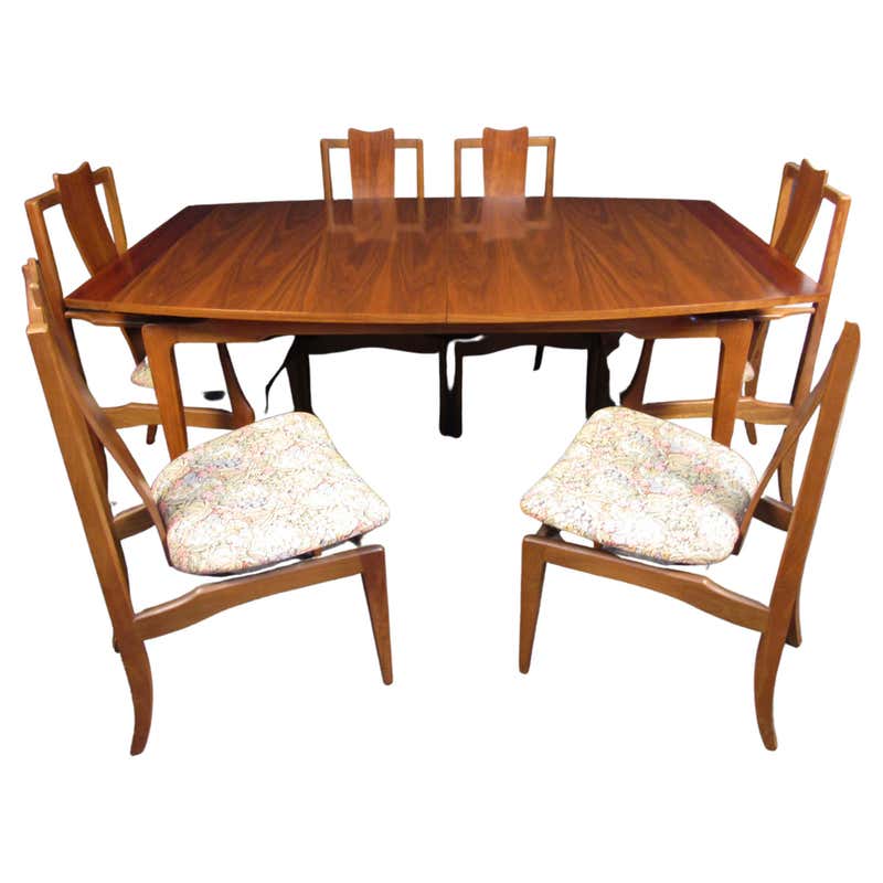 Mid-Century Modern Broyhill Brasilia Dining Table Chairs Credenza and ...