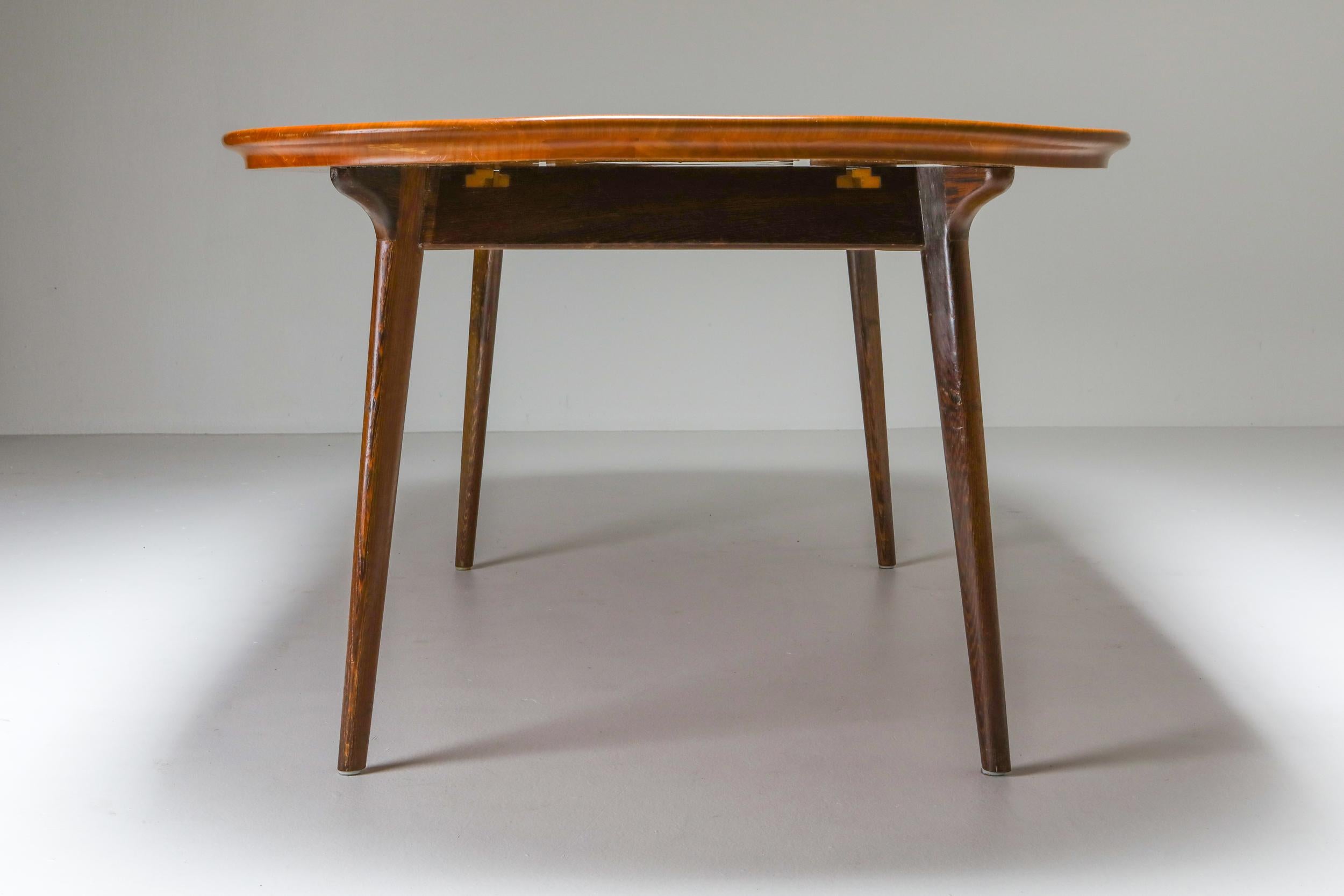 Mid-Century Modern Dining Set in Wengé and Cherry 2