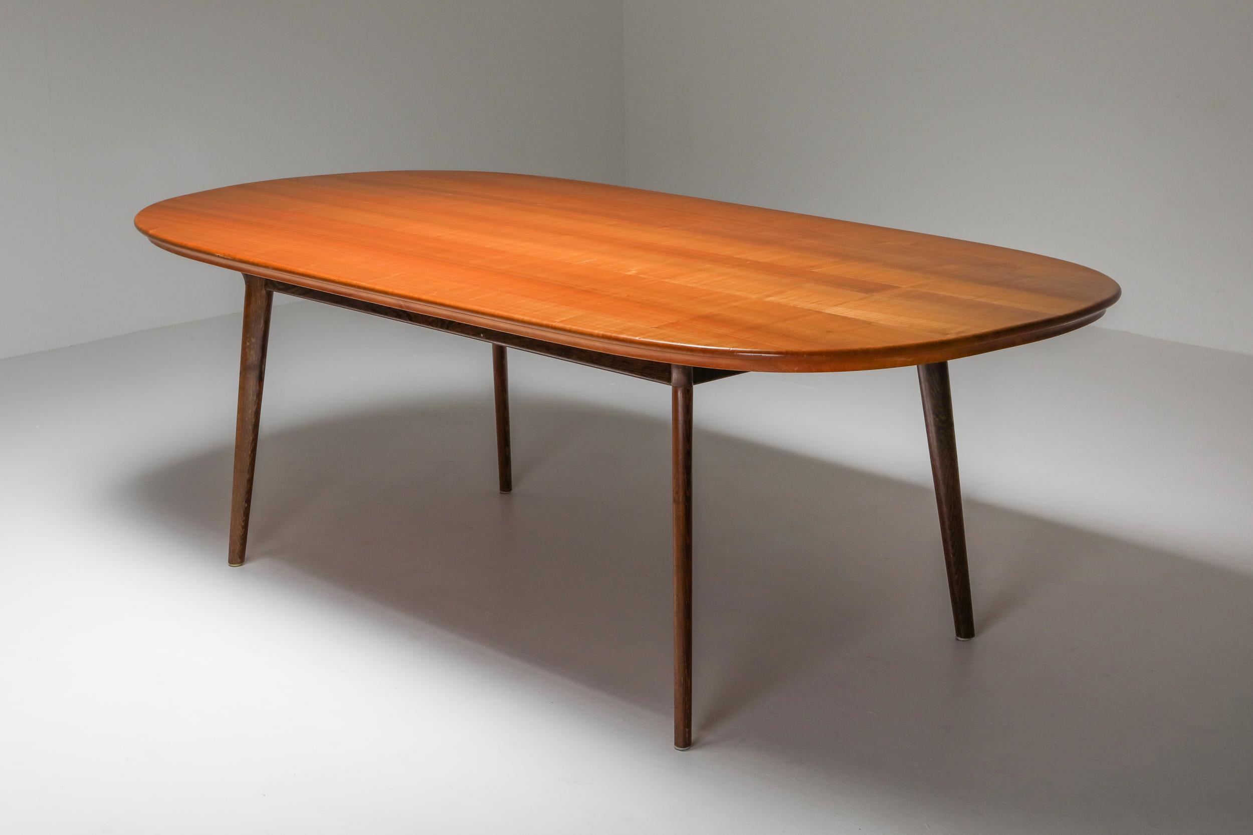 Mid-20th Century Mid-Century Modern Dining Set in Wengé and Cherry