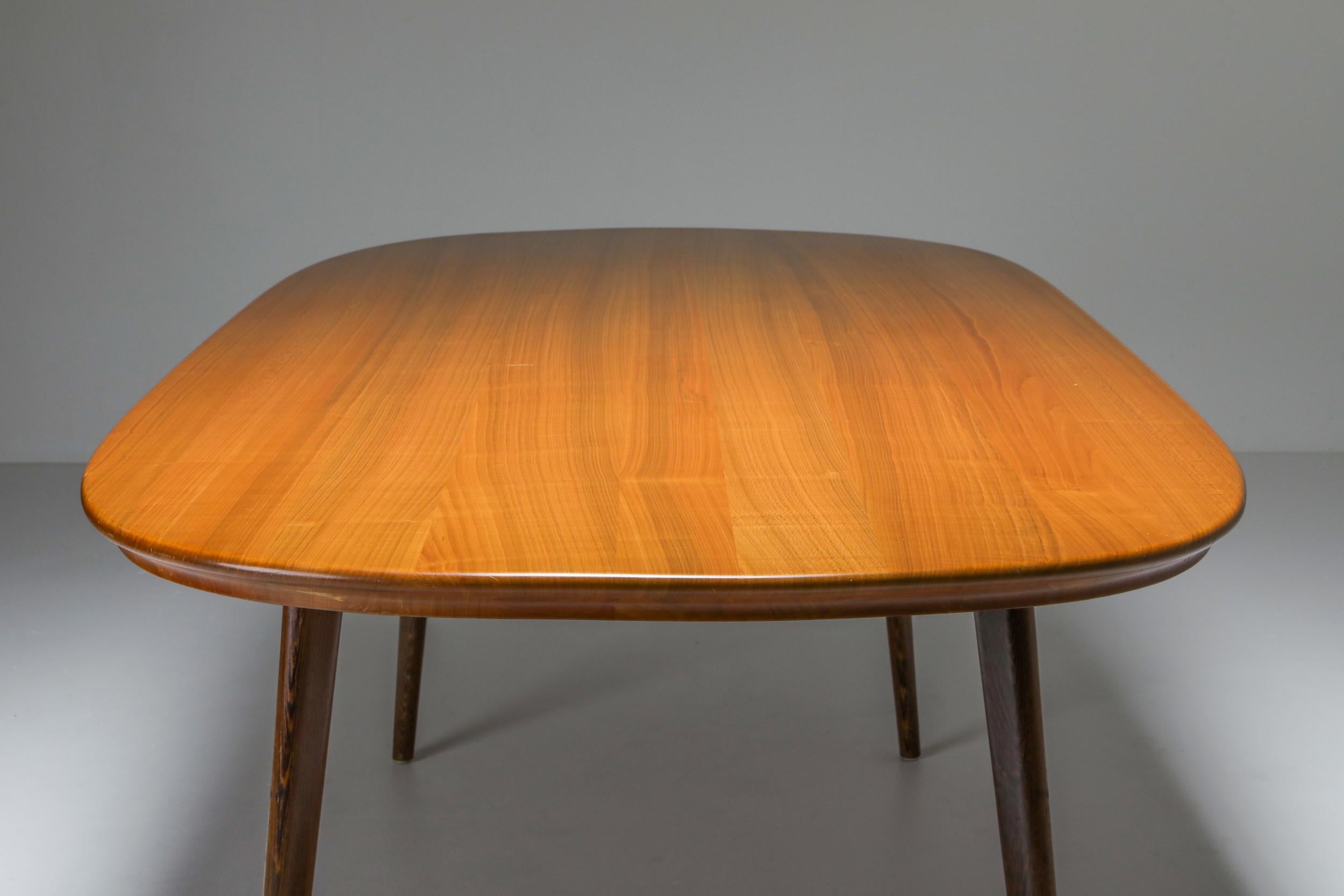 Mid-Century Modern Dining Set in Wengé and Cherry 1