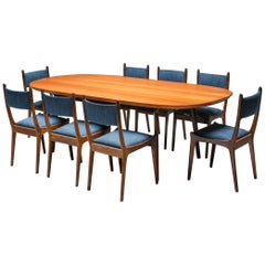 Mid-Century Modern Dining Set in Wengé and Cherry