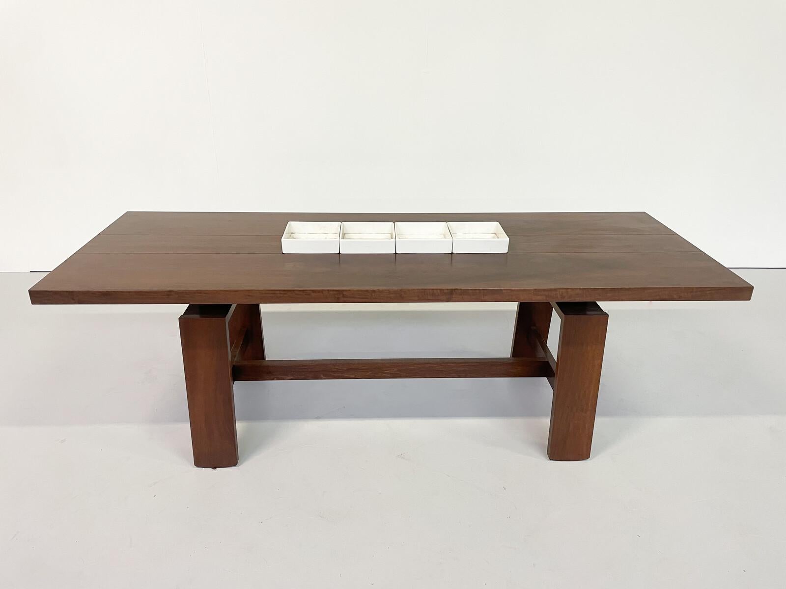 Wood Mid-Century Modern Dining Table 611 by Silvio Coppola for Bernini, 1966 For Sale