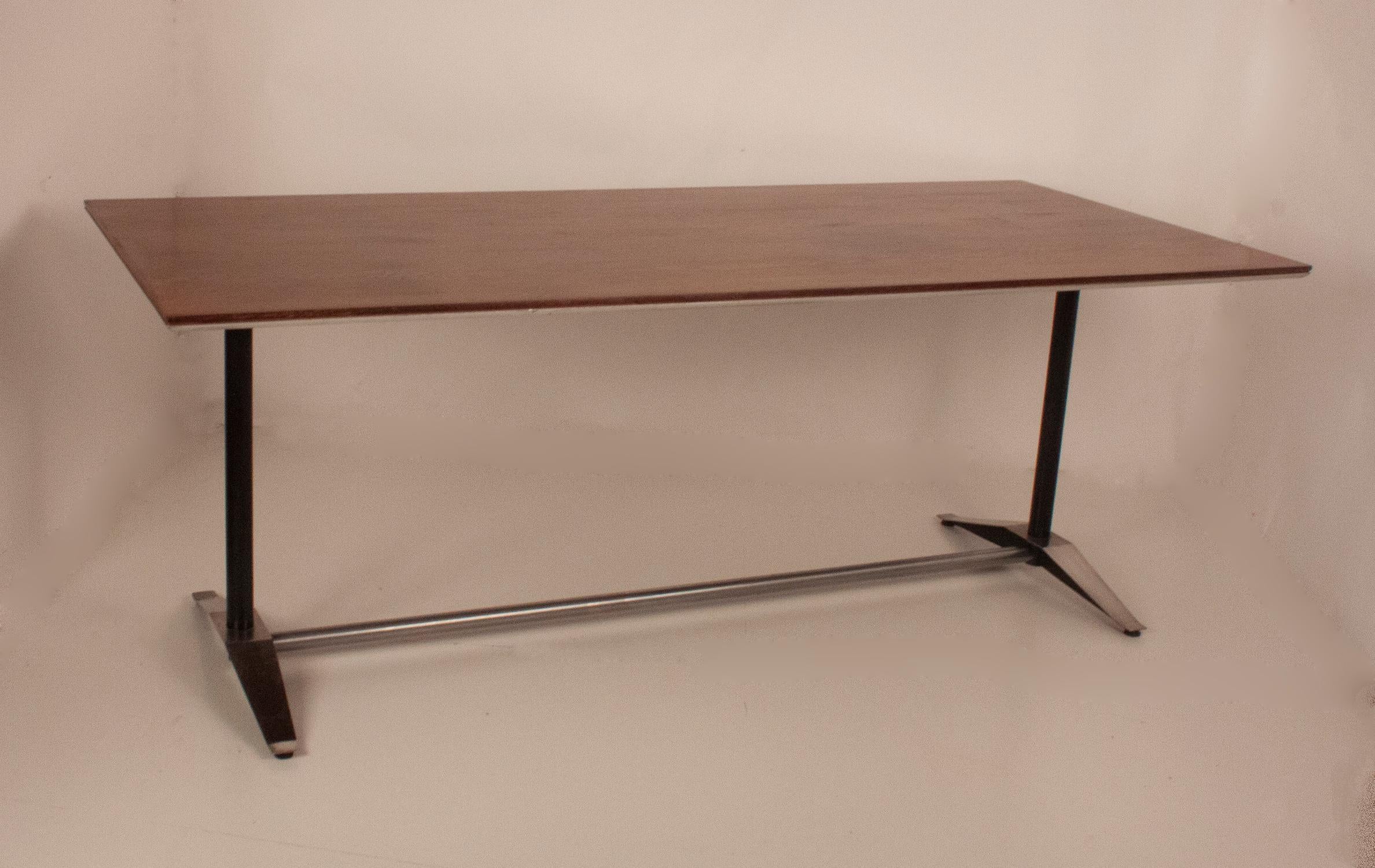 Mid-Century Modern Mid - Century Modern Dining table  by Alberto Rosselli, Wengue Wood, 1960's