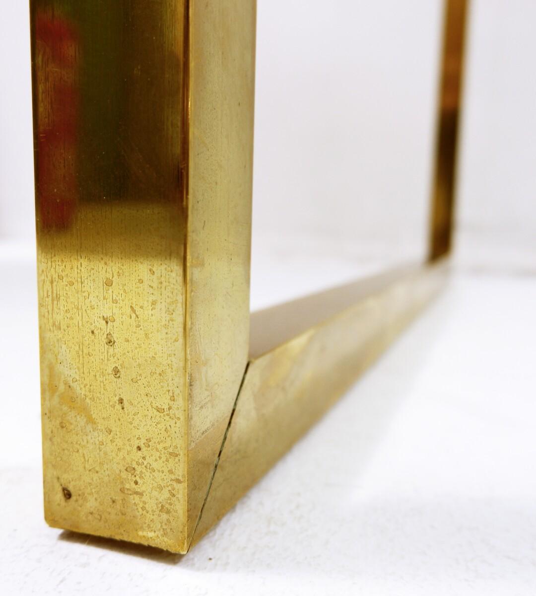 Brass Mid-Century Modern Dining Table by Peter Ghyczy, Holland, 1960s For Sale