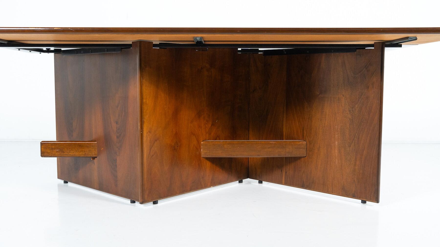 Wood Mid-Century Modern Dining Table/Console, Italy, 1960s For Sale