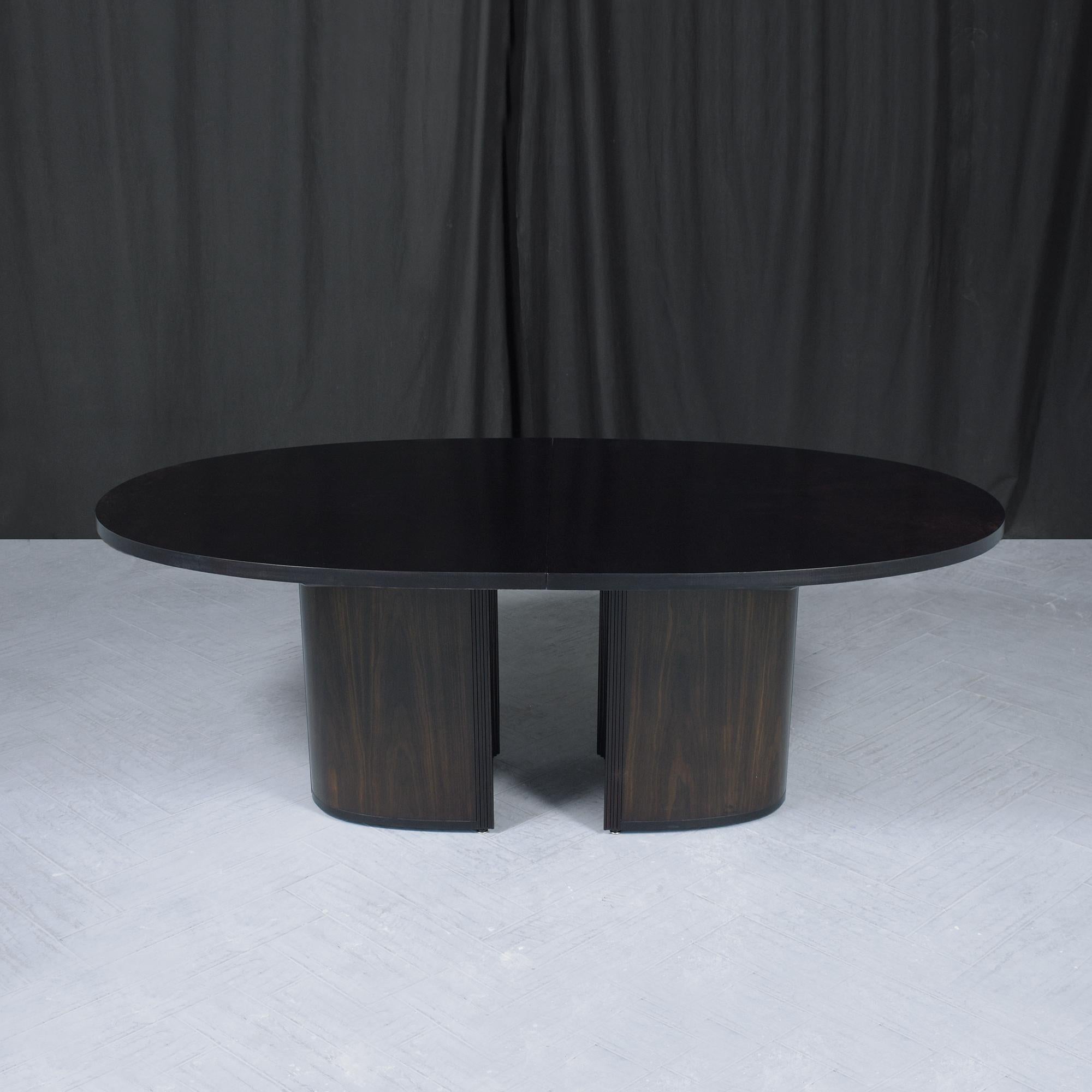 Wood Mid-Century Modern Extendable Dining Table