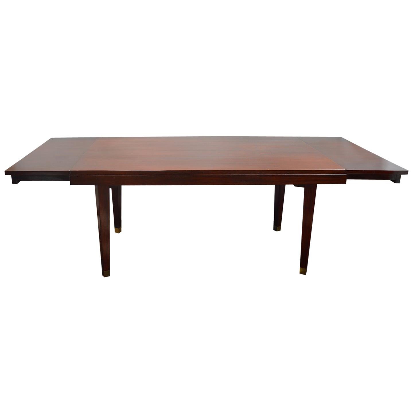 Custom Mid Century Modern Round Dining Table at 1stDibs