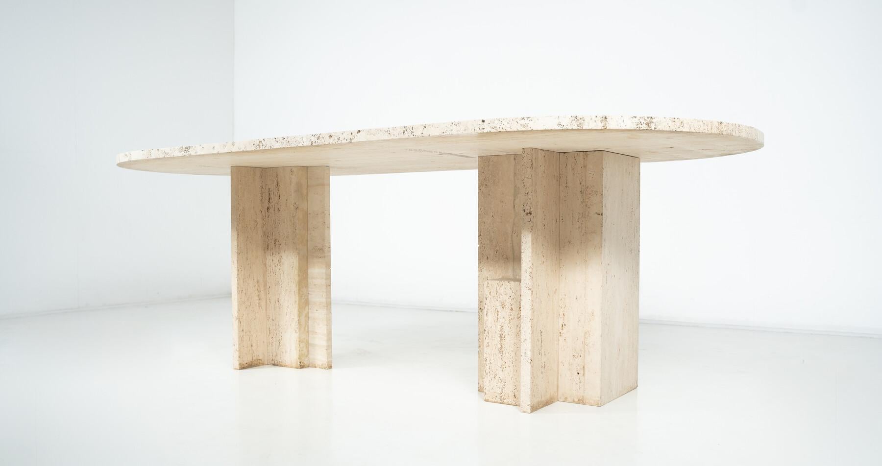 European Mid-Century Modern Dining Table in the style of Willy Ballez, 1970s For Sale