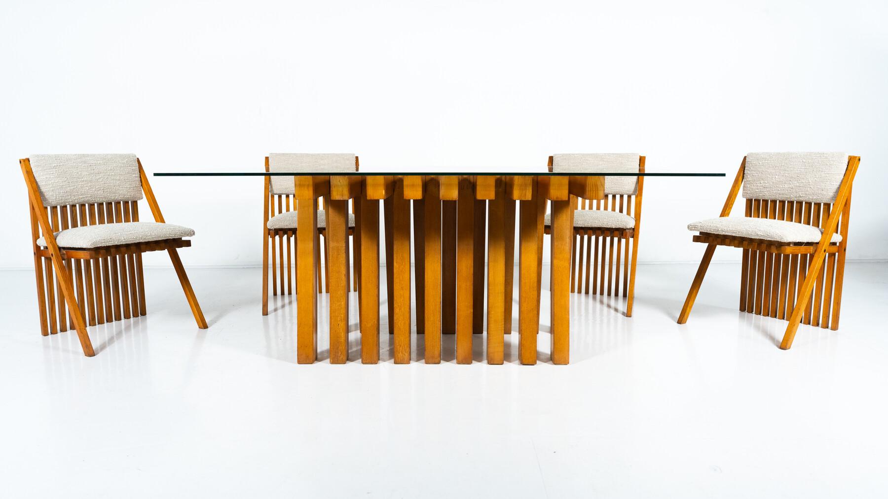 Ensemble de tables à manger modernes du milieu du siècle Millepiedi de Tito Pinori, 1970 en vente 7