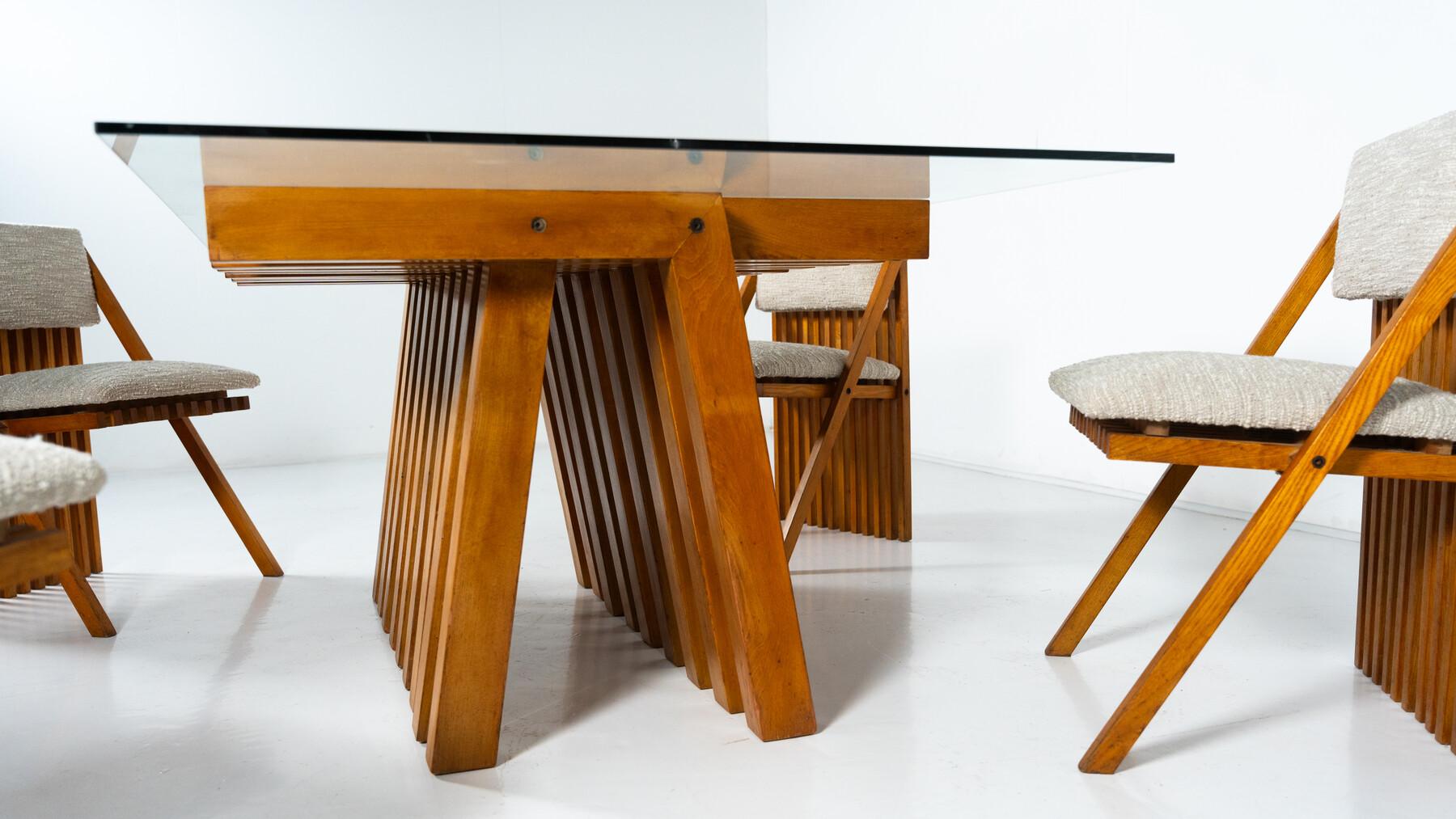 Ensemble de tables à manger modernes du milieu du siècle Millepiedi de Tito Pinori, 1970 en vente 11