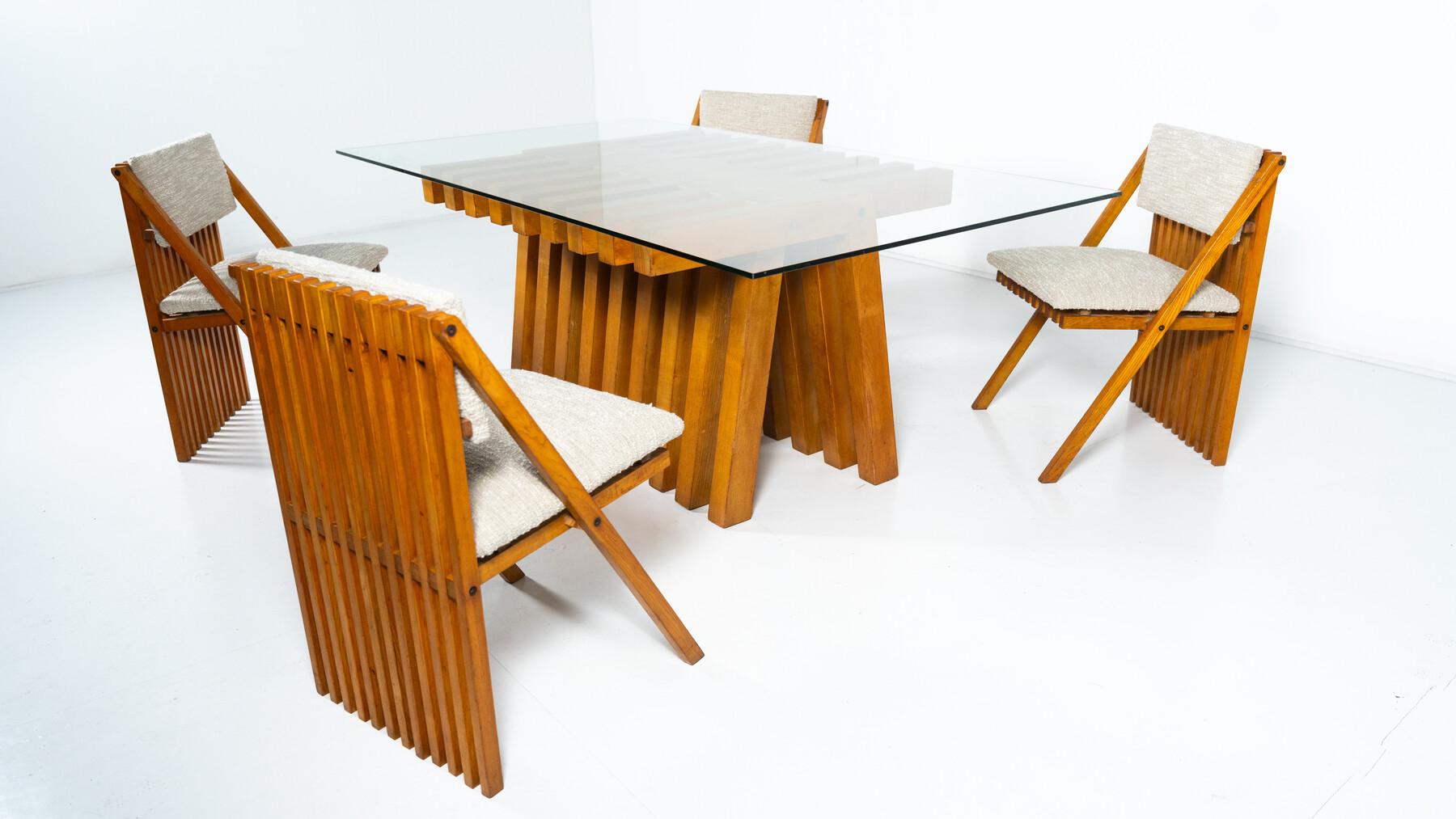 italien Ensemble de tables à manger modernes du milieu du siècle Millepiedi de Tito Pinori, 1970 en vente