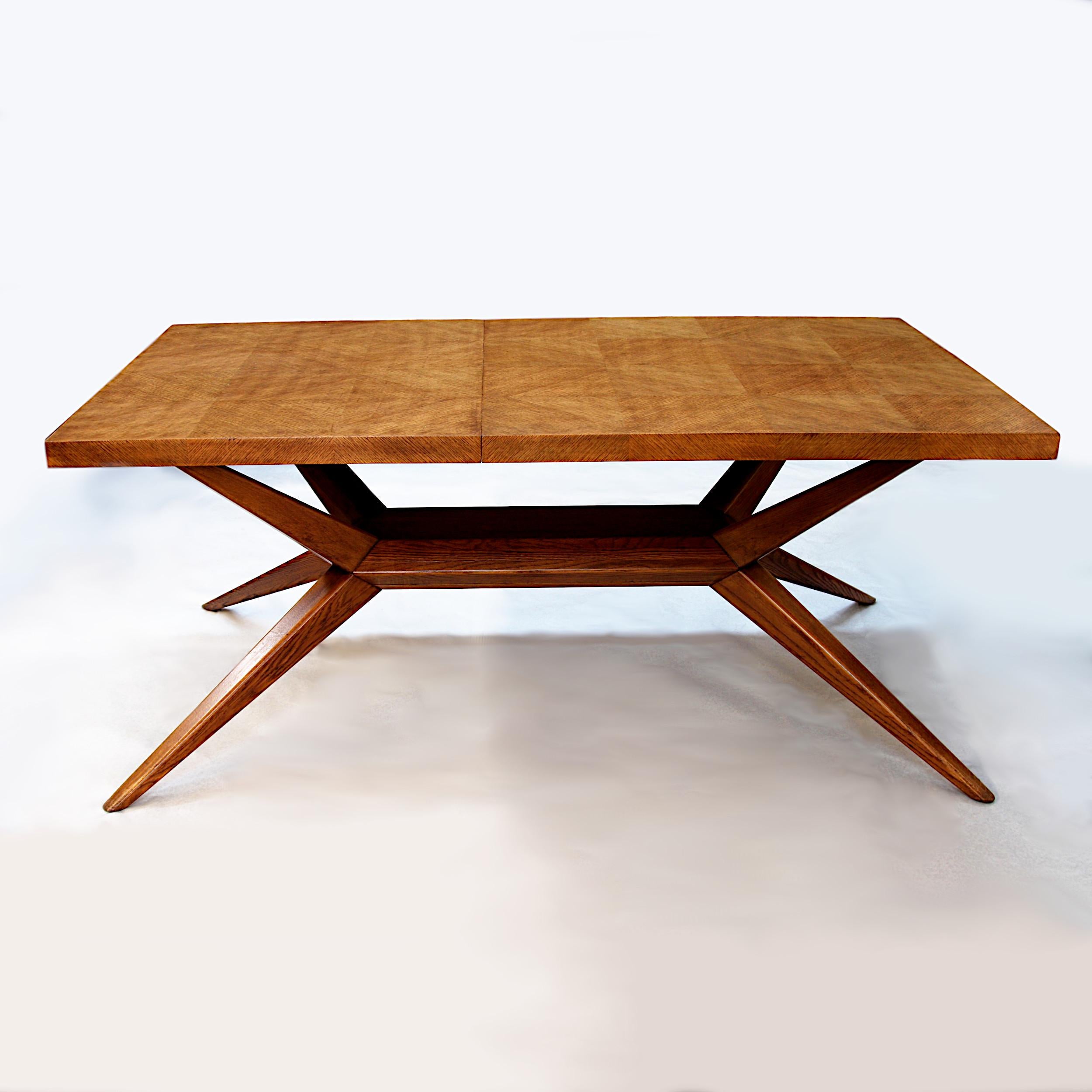 American Mid-Century Modern Dining Table & Sideboard Set by Harold Schwartz for Romweber 