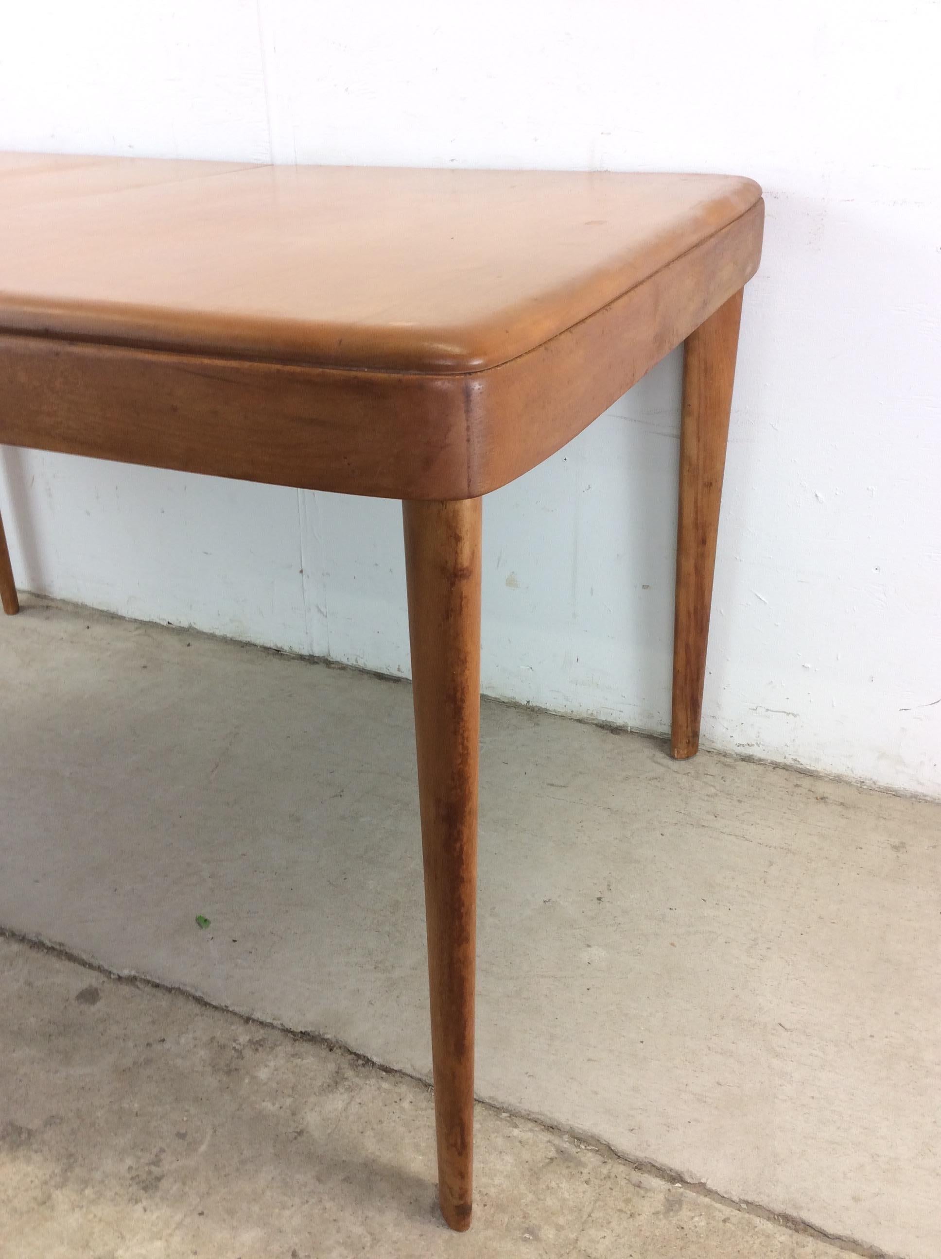 Mid Century Modern Dining Table with Leaf by Heywood Wakefield For Sale 3