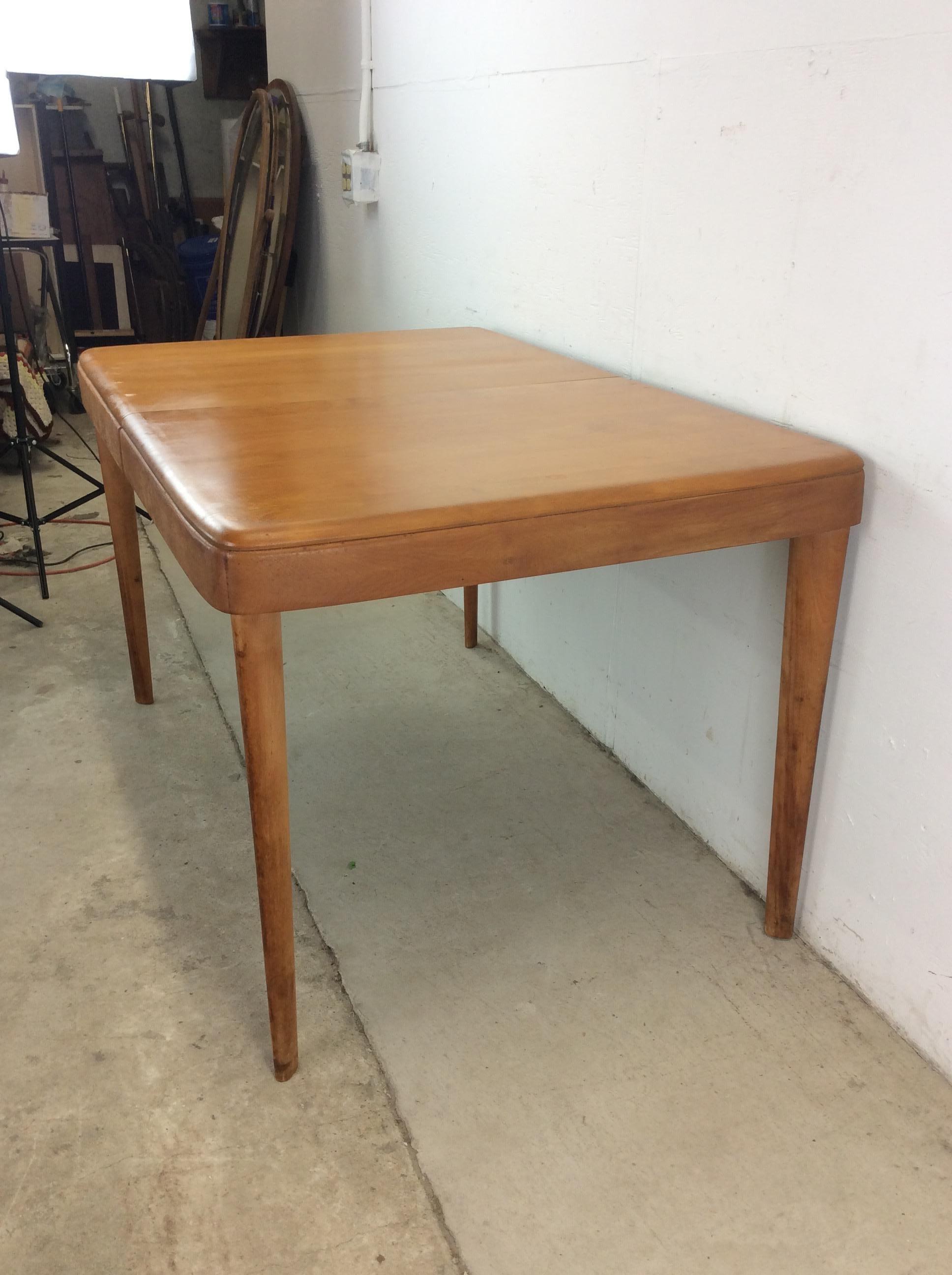 Mid Century Modern Dining Table with Leaf by Heywood Wakefield For Sale 4