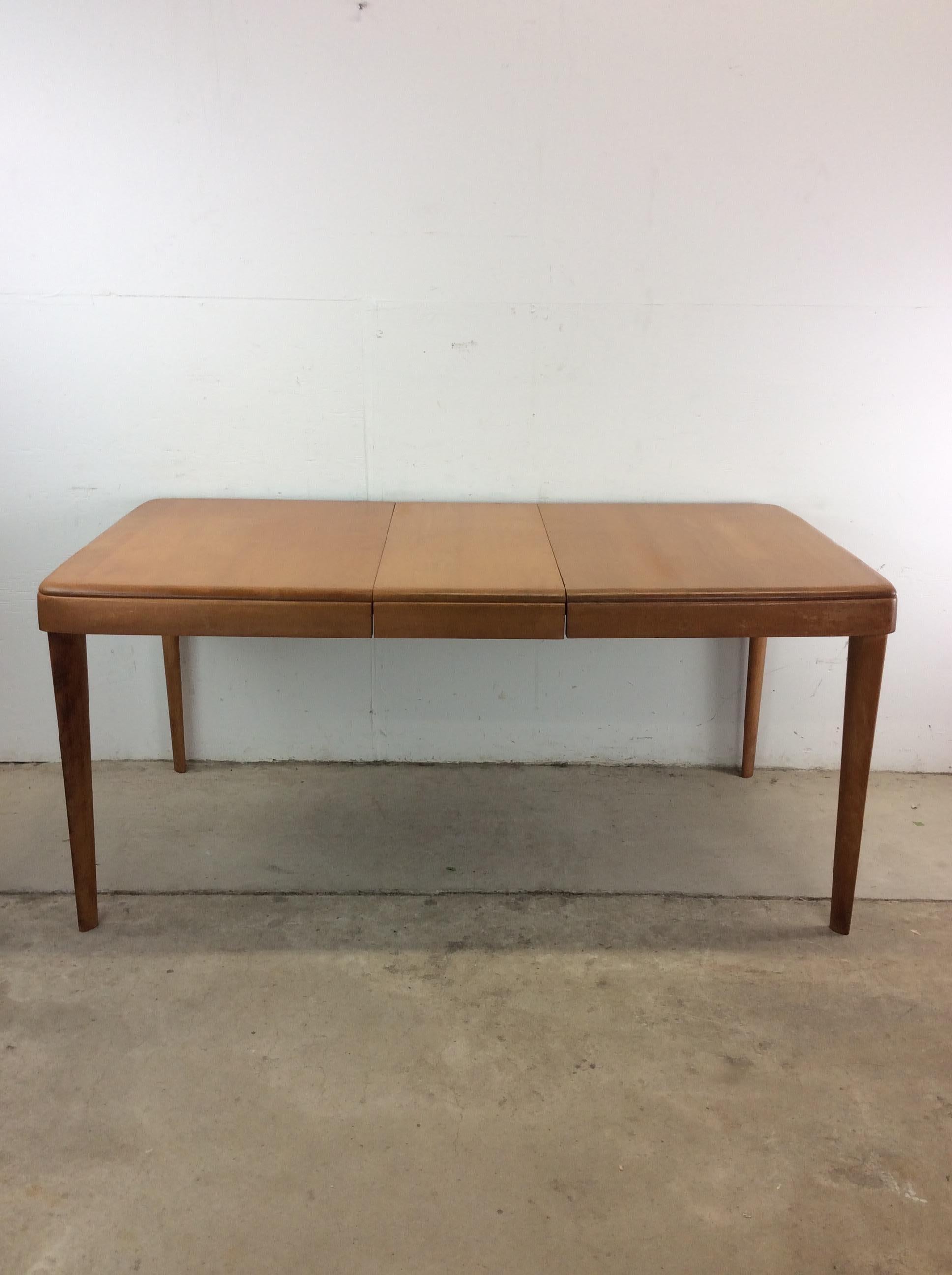 Mid Century Modern Dining Table with Leaf by Heywood Wakefield For Sale 8