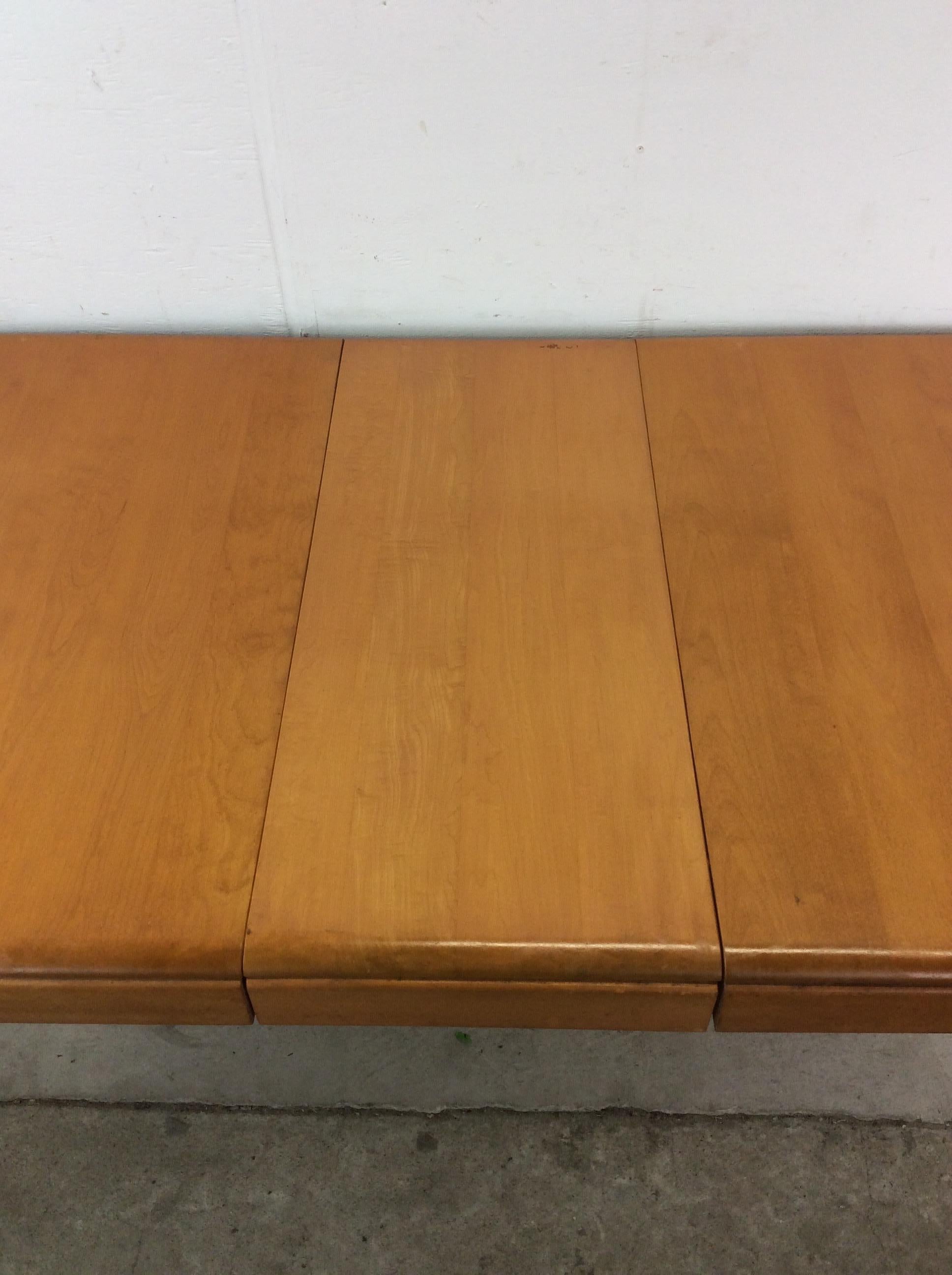 Mid Century Modern Dining Table with Leaf by Heywood Wakefield For Sale 10