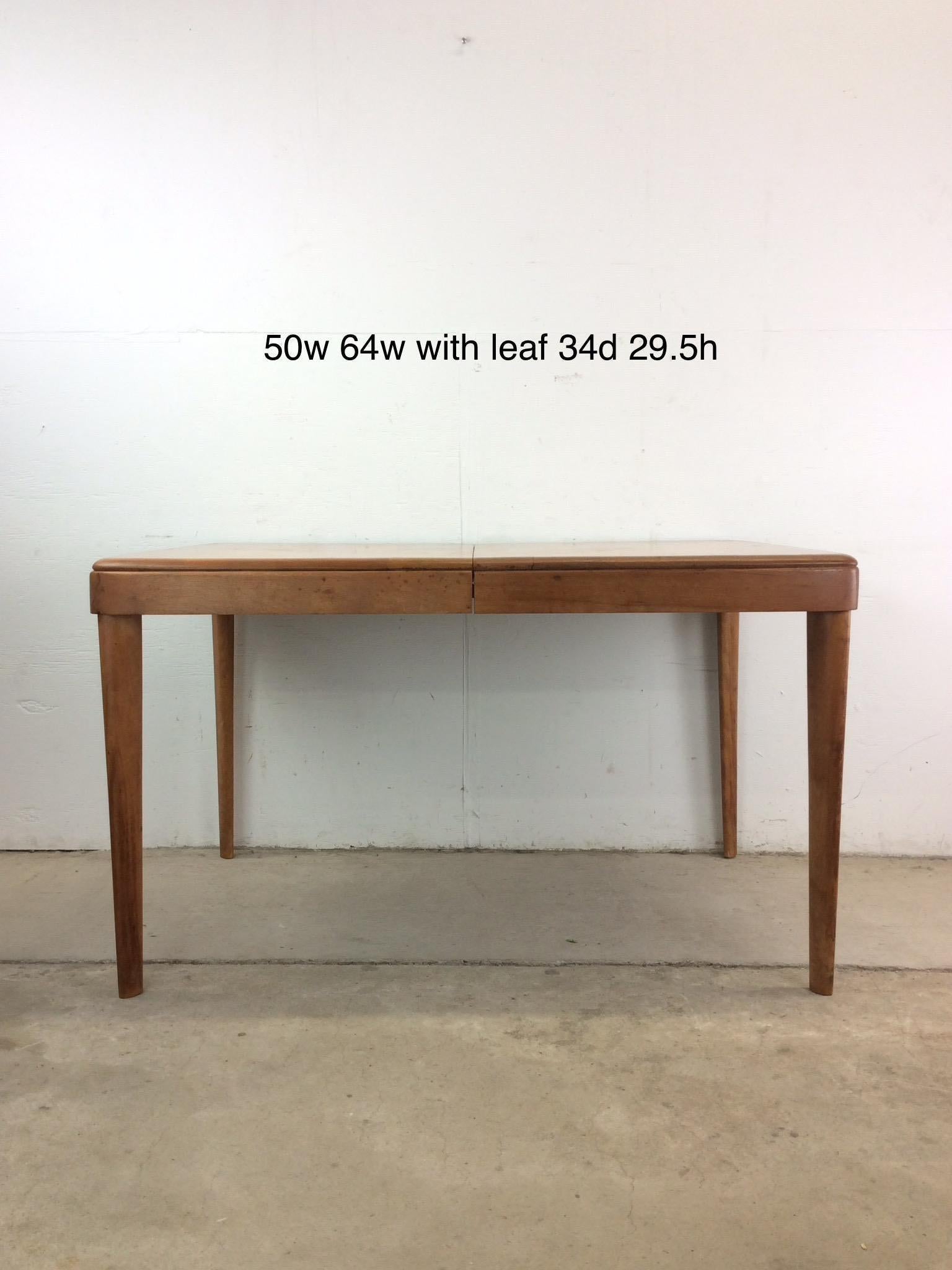Mid Century Modern Dining Table with Leaf by Heywood Wakefield For Sale 12