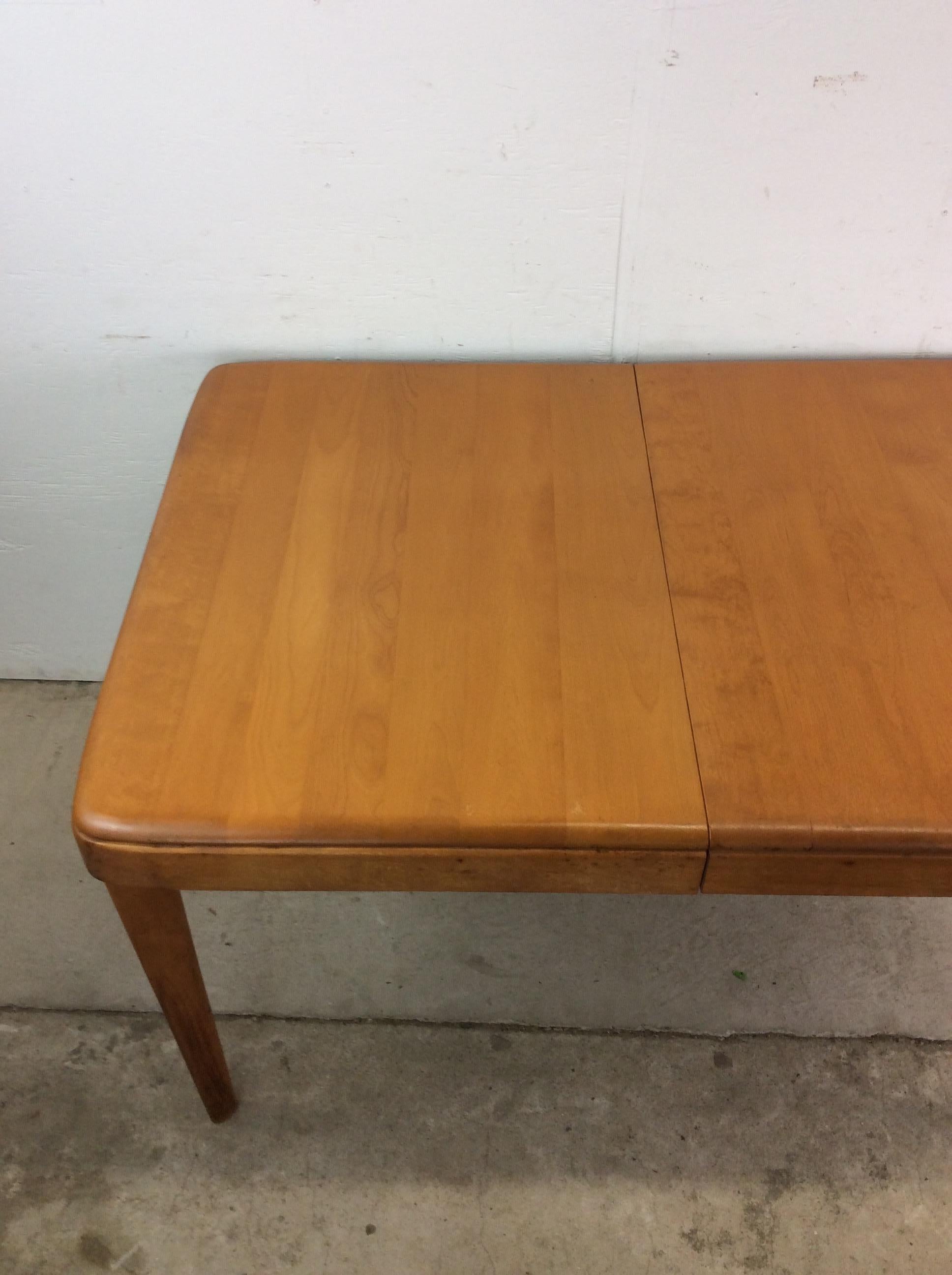 American Mid Century Modern Dining Table with Leaf by Heywood Wakefield For Sale