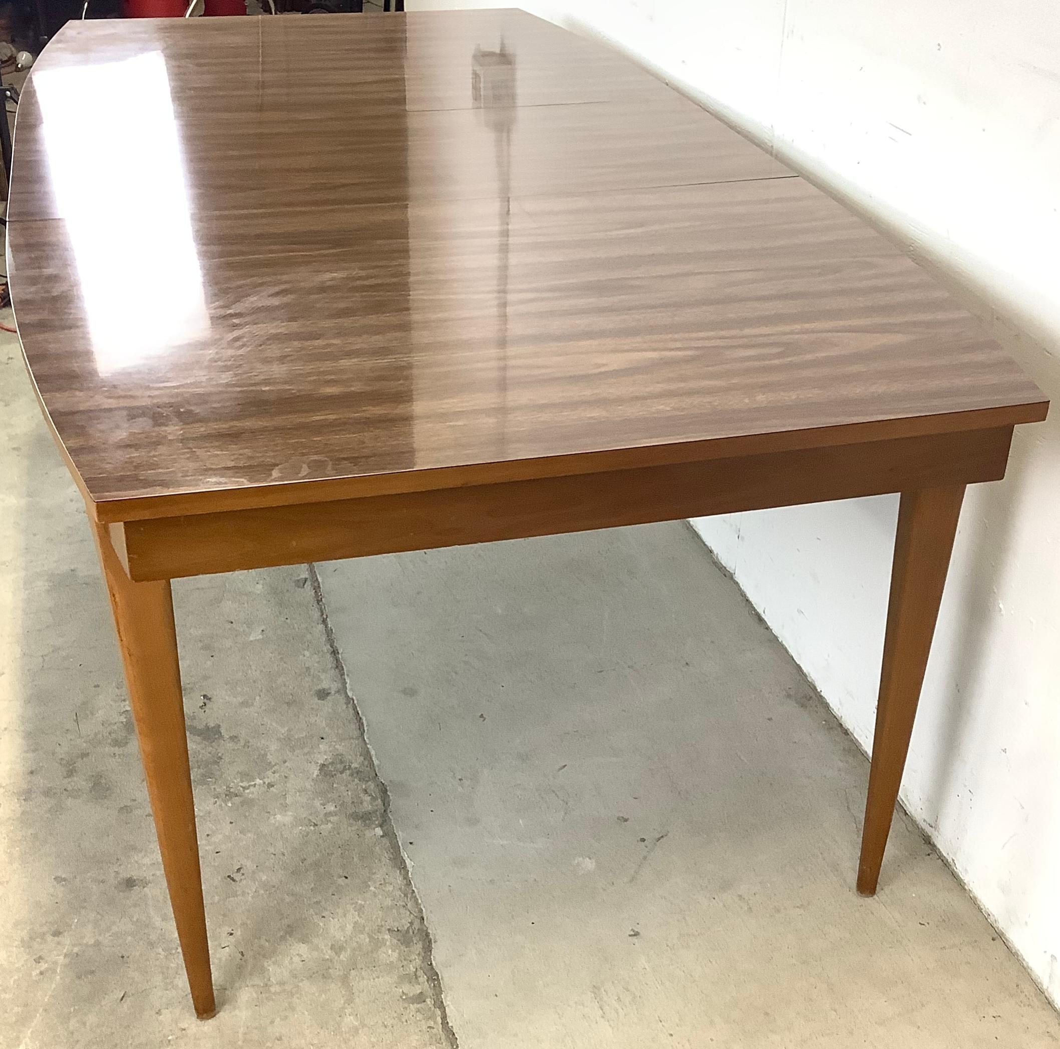 Mid-Century Modern Dining Table With Leaf 4